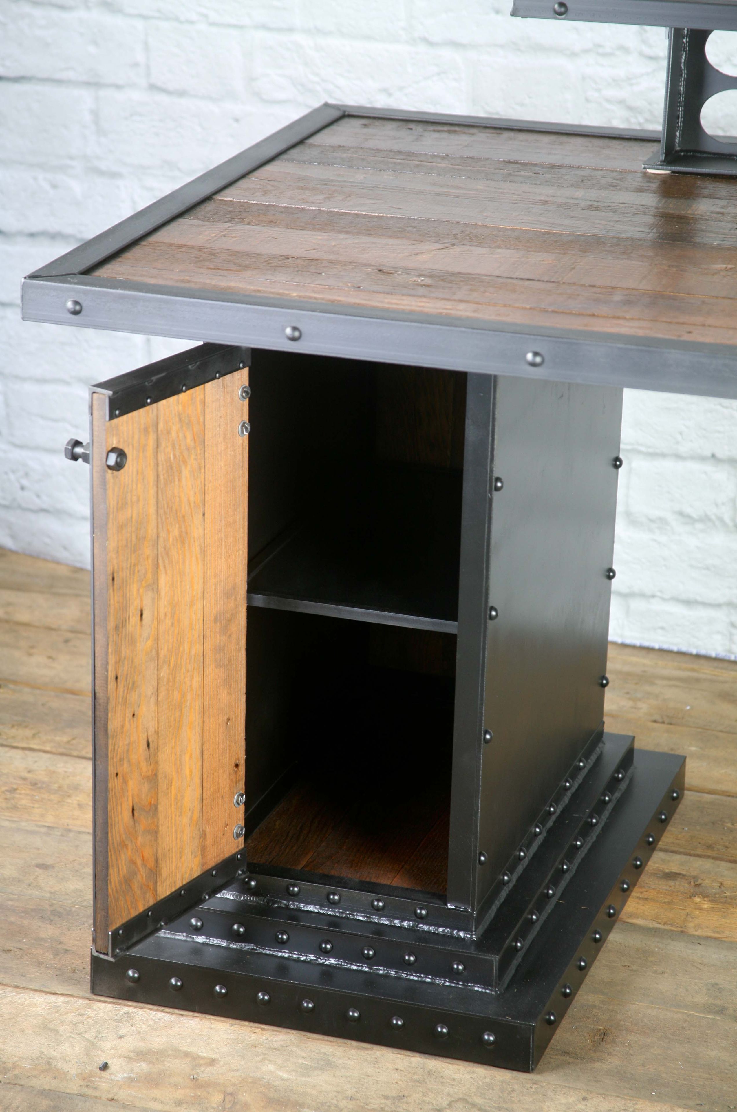 Modern Industrial Computer Desk, Reclaimed Wood Desk, Work Station, Vintage Desk, Executive Desk 2 