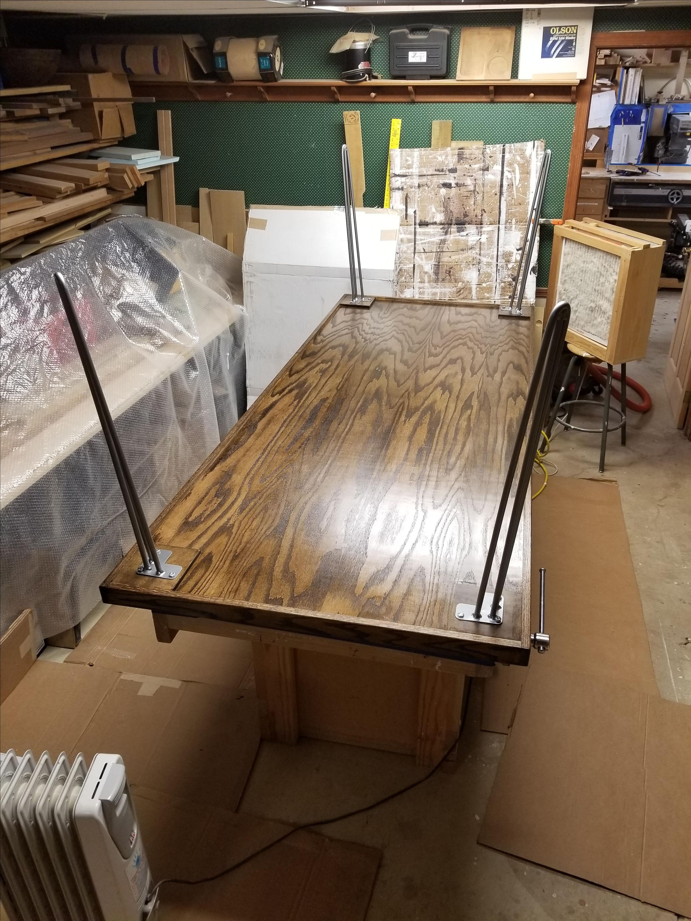 Oak Double Chevron Table 2 