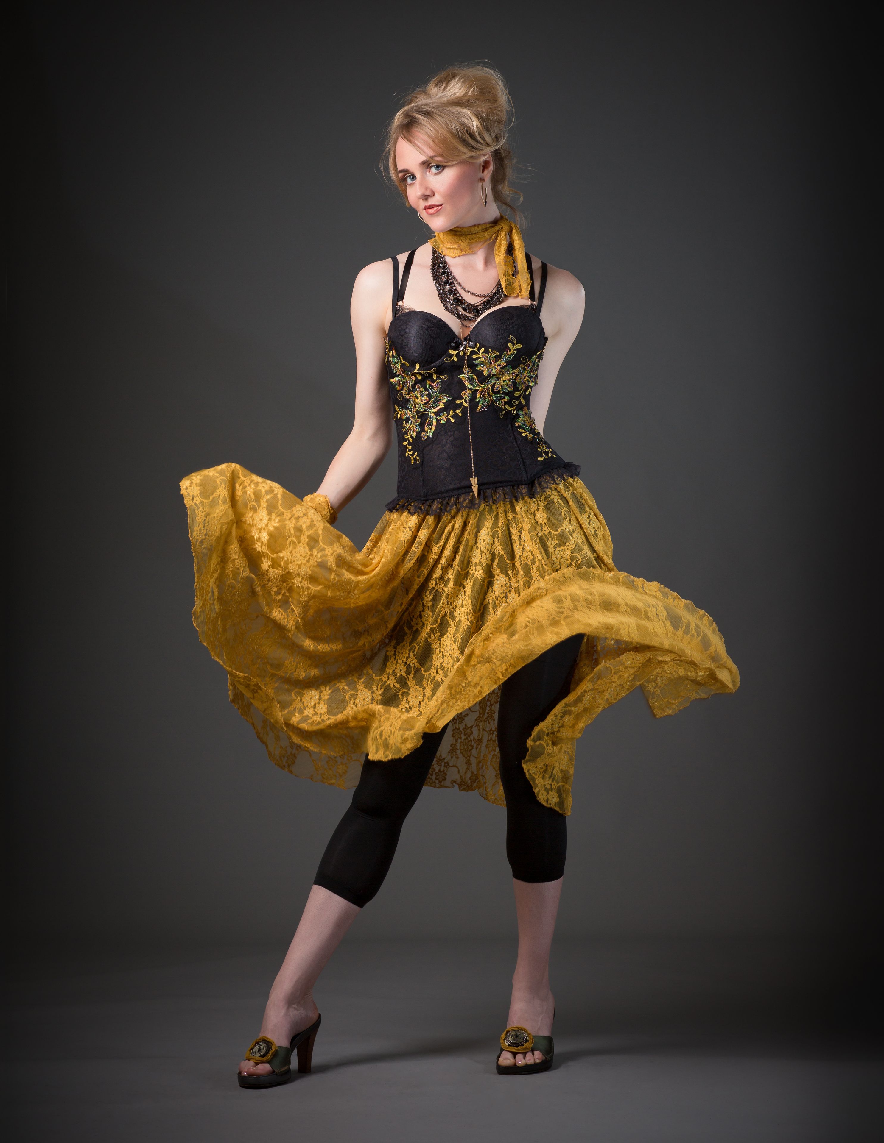 Bustier With Lace Skirt