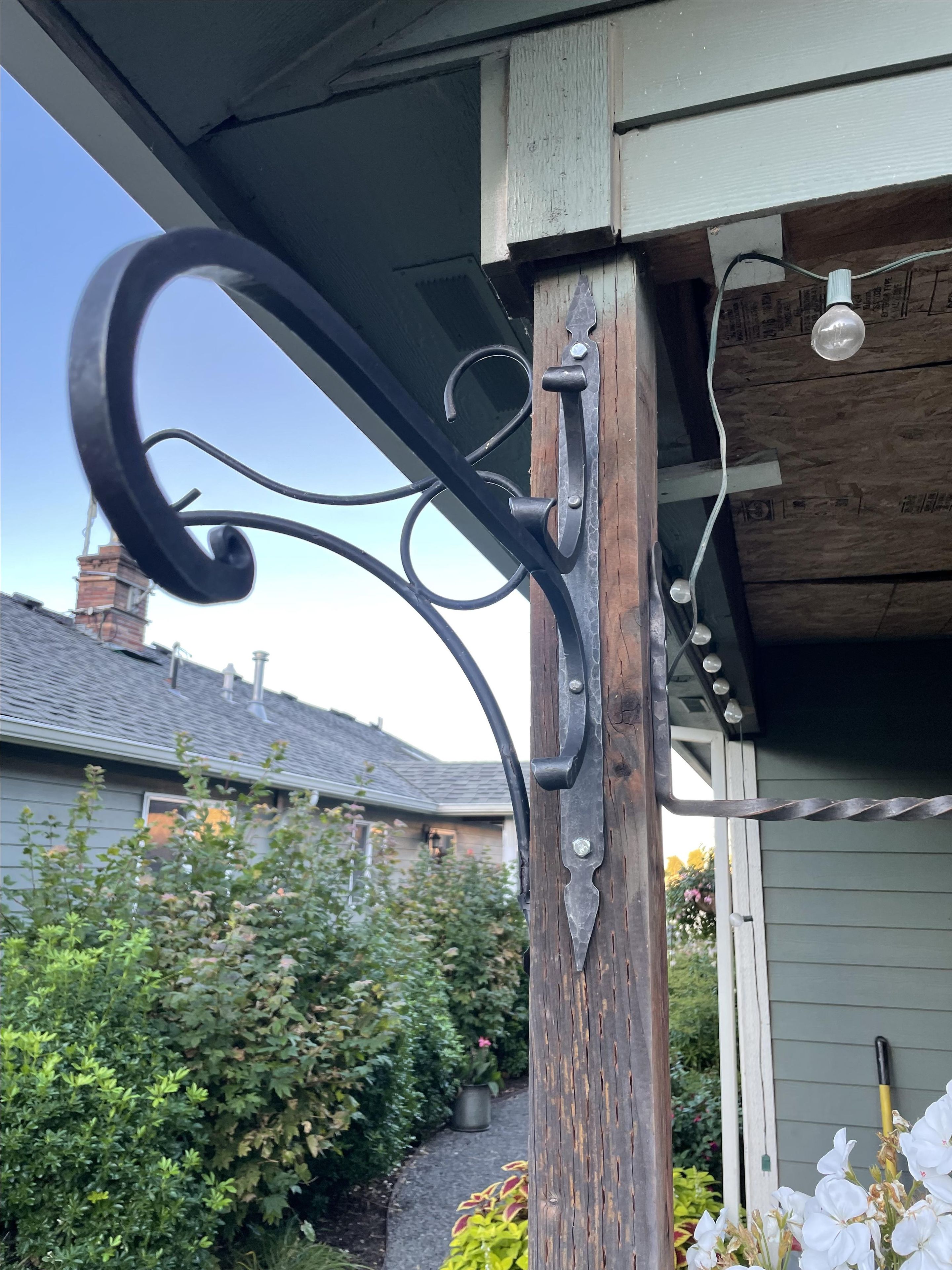Hand Forged Wrought Iron Plant Hanger 3