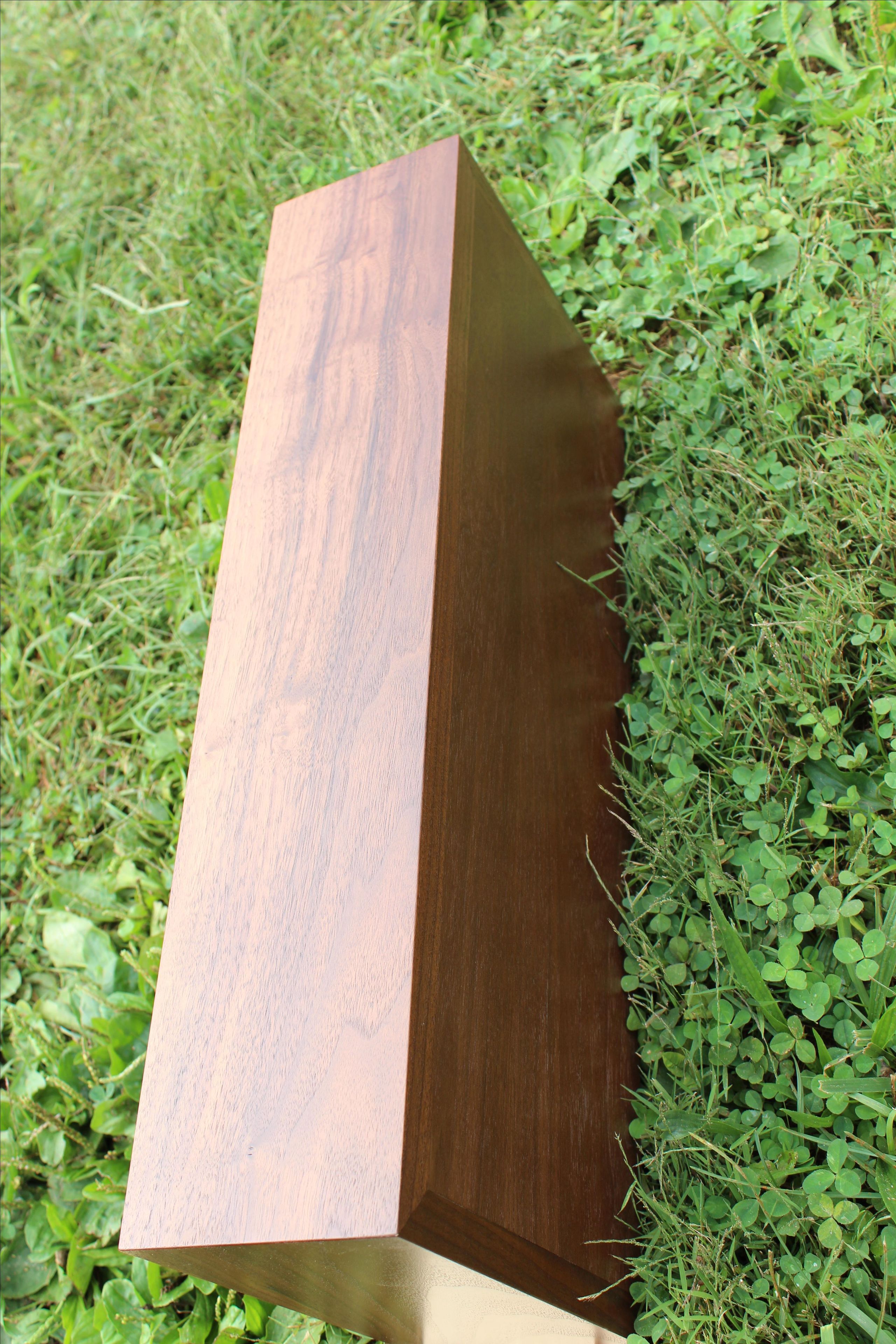 Walnut Modern Fireplace Mantel. Walnut Mantle. 3 