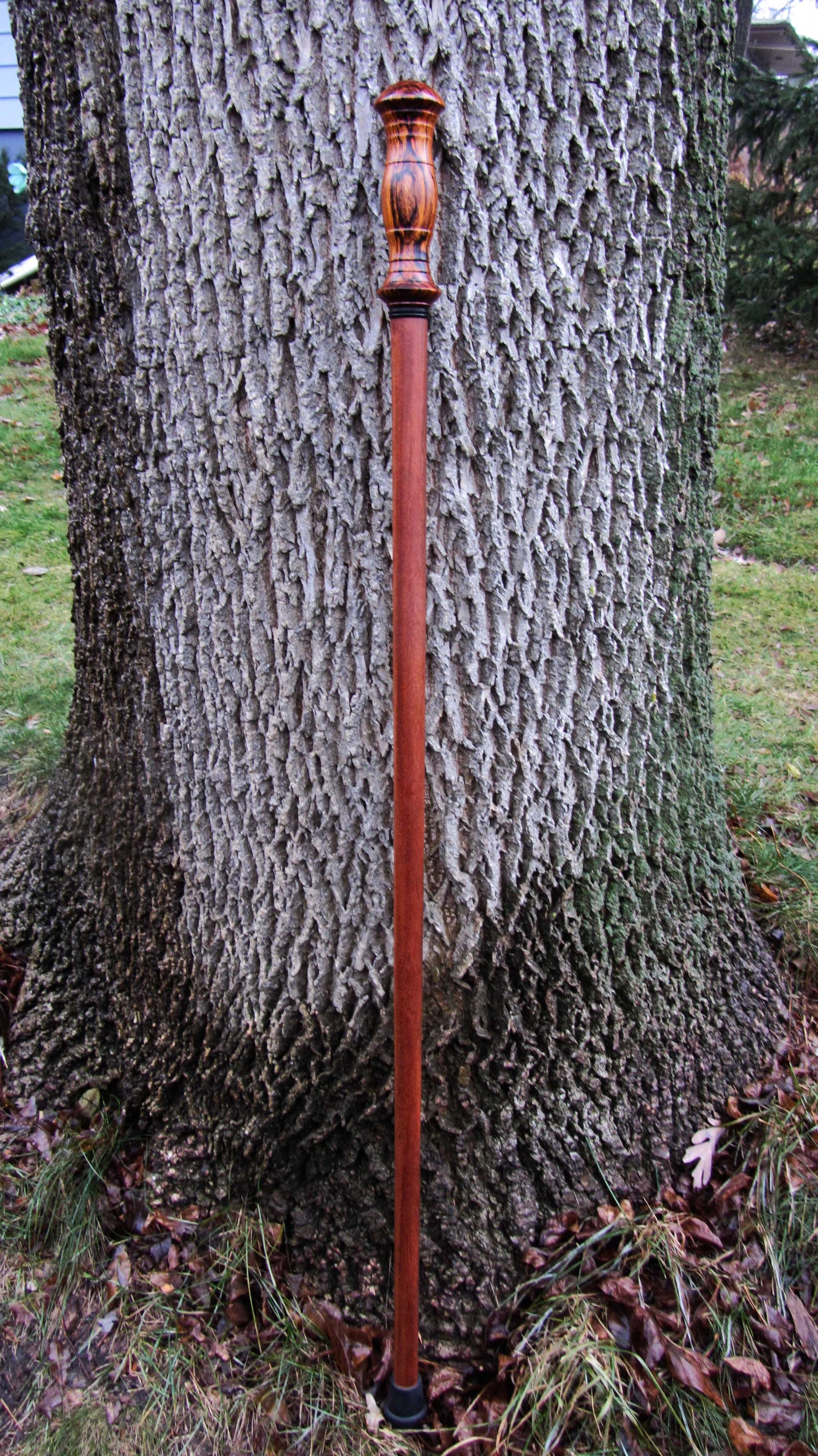 Walking Staff - Walking Stick - Cocobolo - Ebony - Brazilian Cherry 6