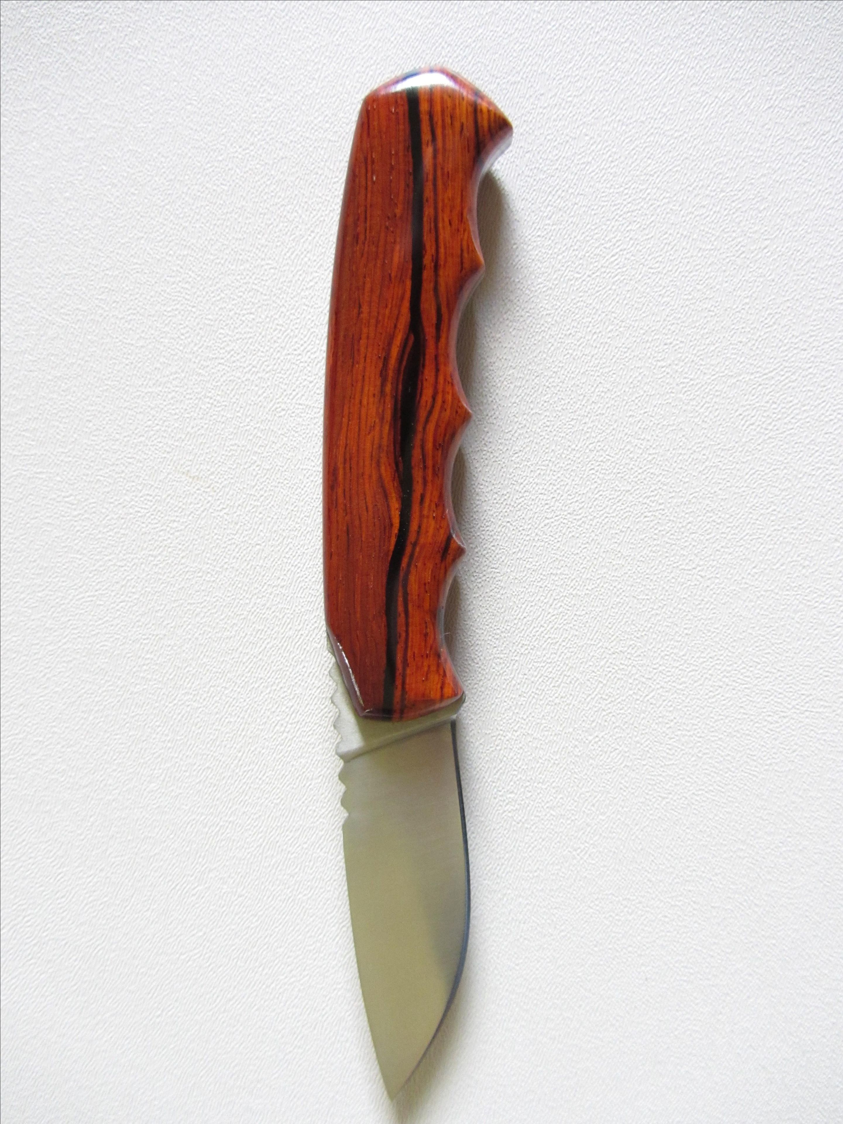 Custom Knife - Drop Point Hunter's - Stainless Steel Blade - Handmade Cocobolo Wood Handle