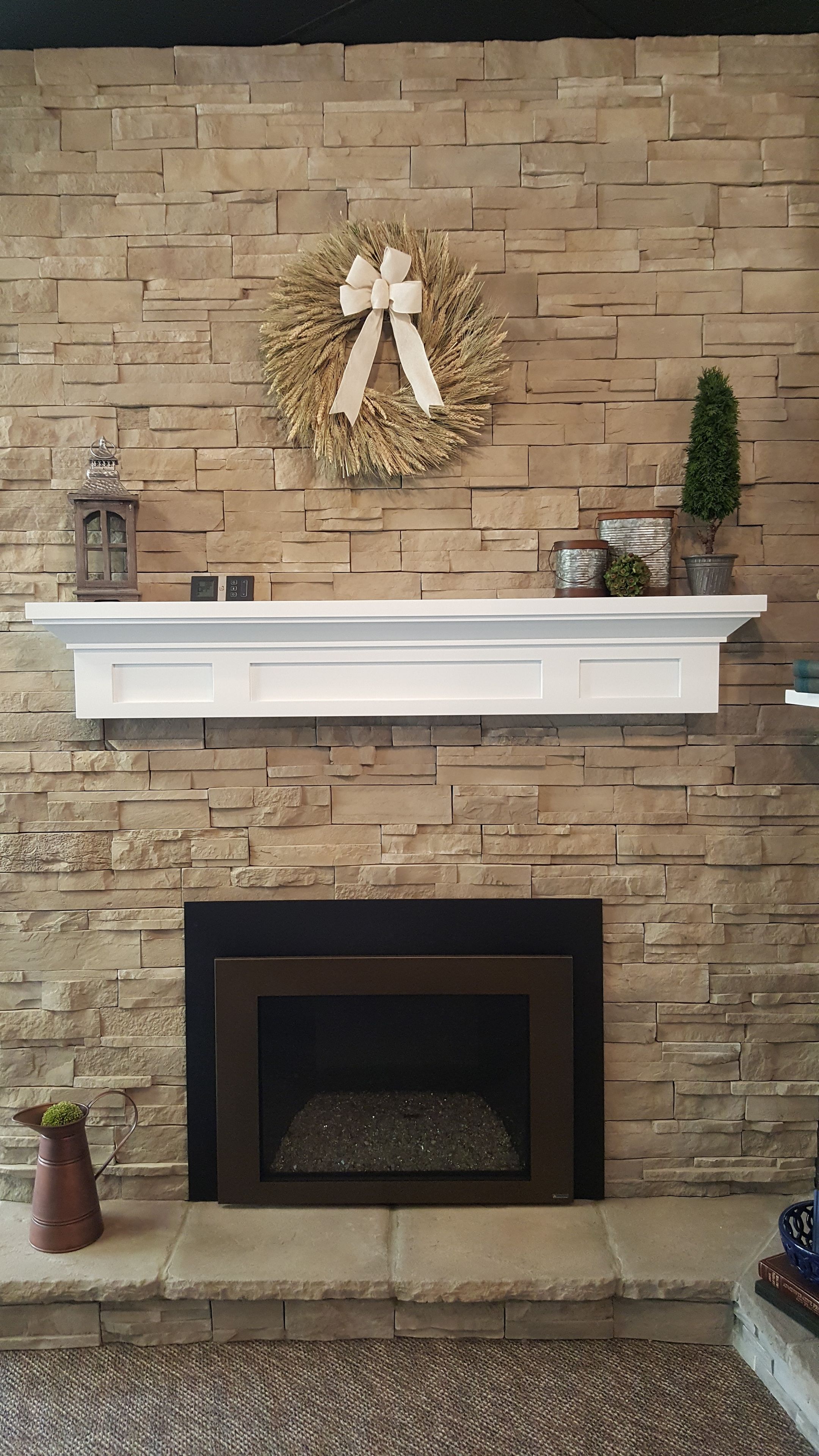 Fireplace Mantel Floating Painted Finish - Contemporary Cottage Ledge Shelf Bayside Style 5