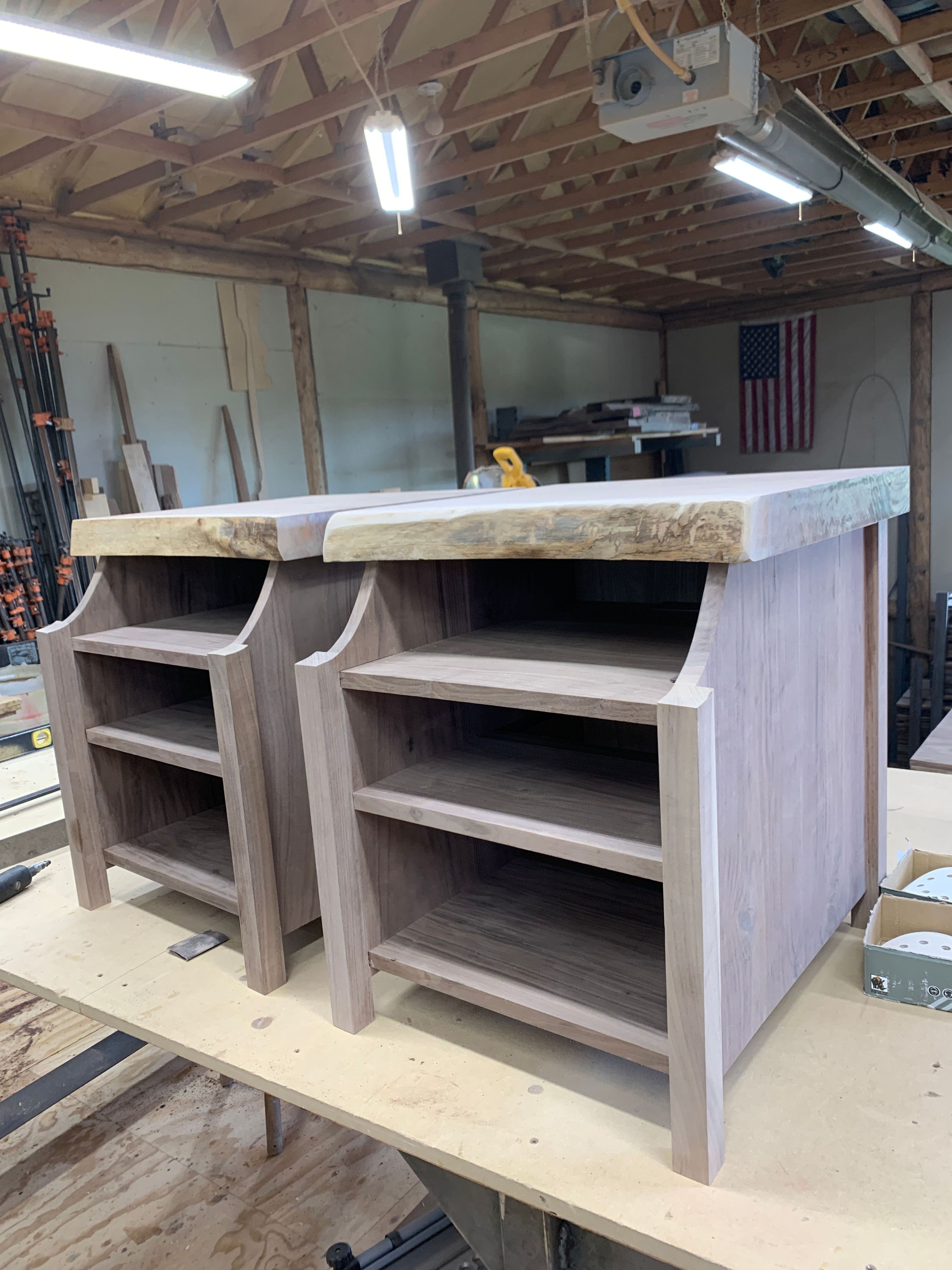 Live Edge Walnut end tables or night stands 2