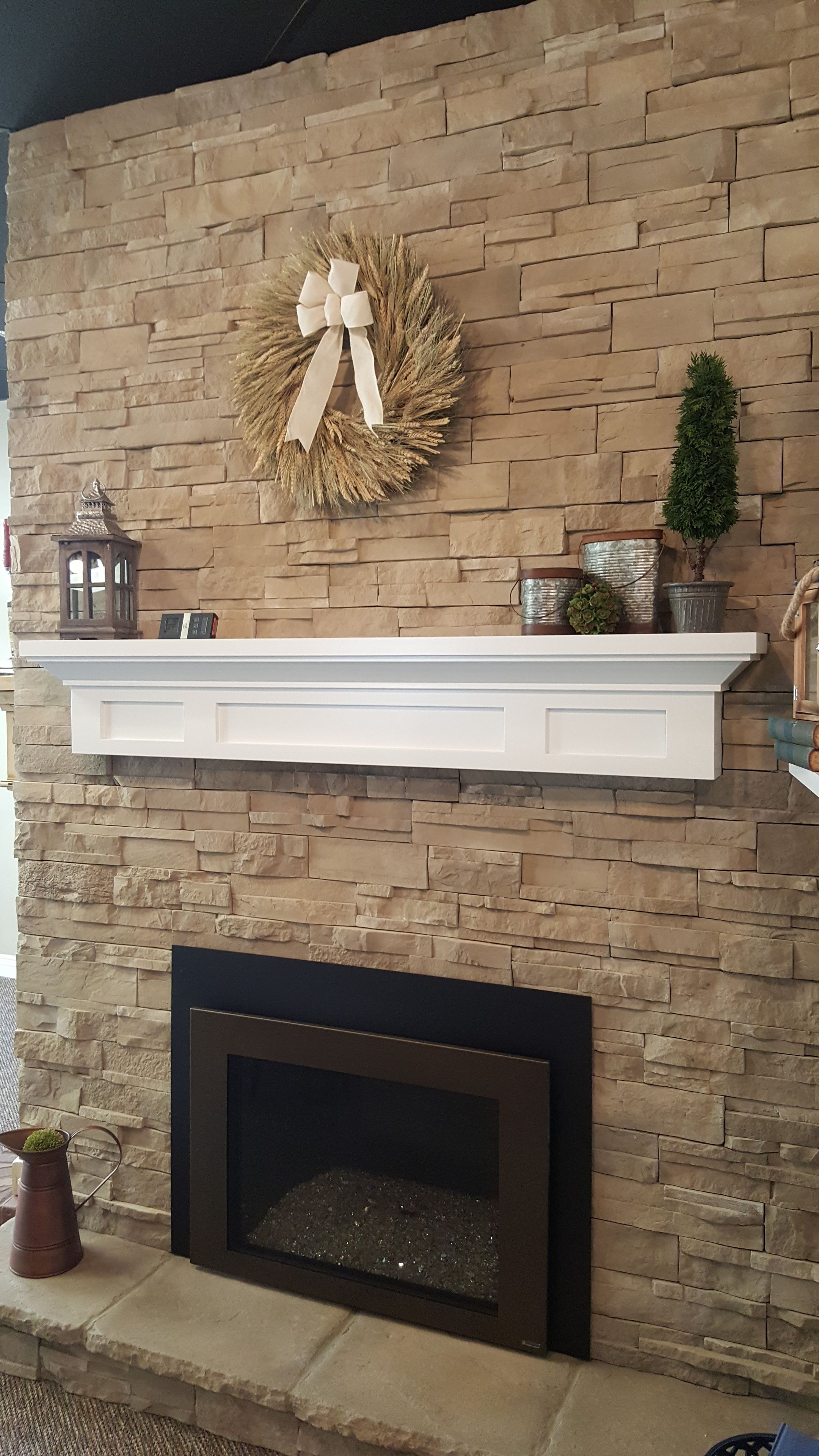 Fireplace Mantel Floating Painted Finish - Contemporary Cottage Ledge Shelf Bayside Style 4