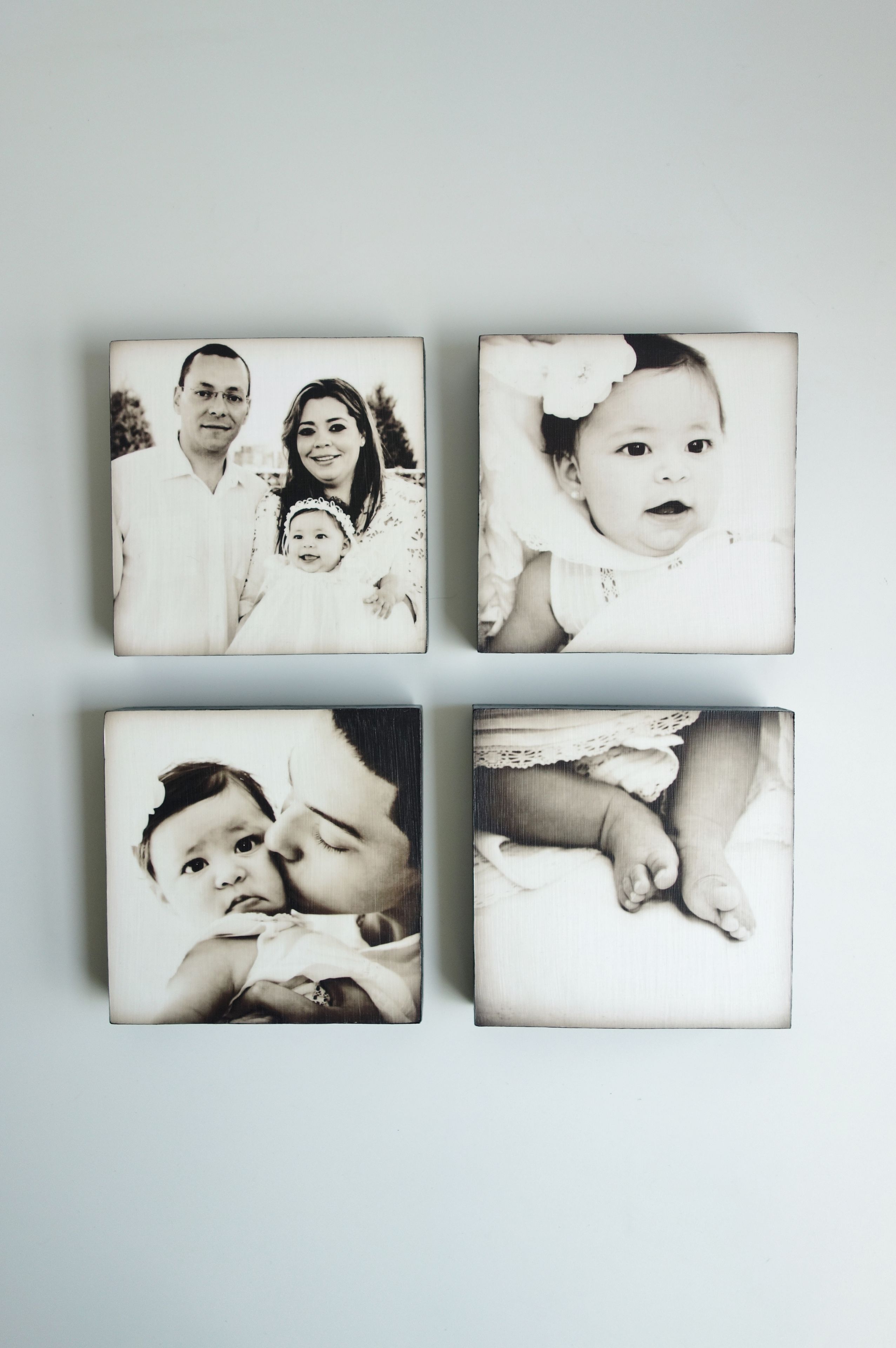 Custom Photo Art, Family Portrait, Set Of 4
