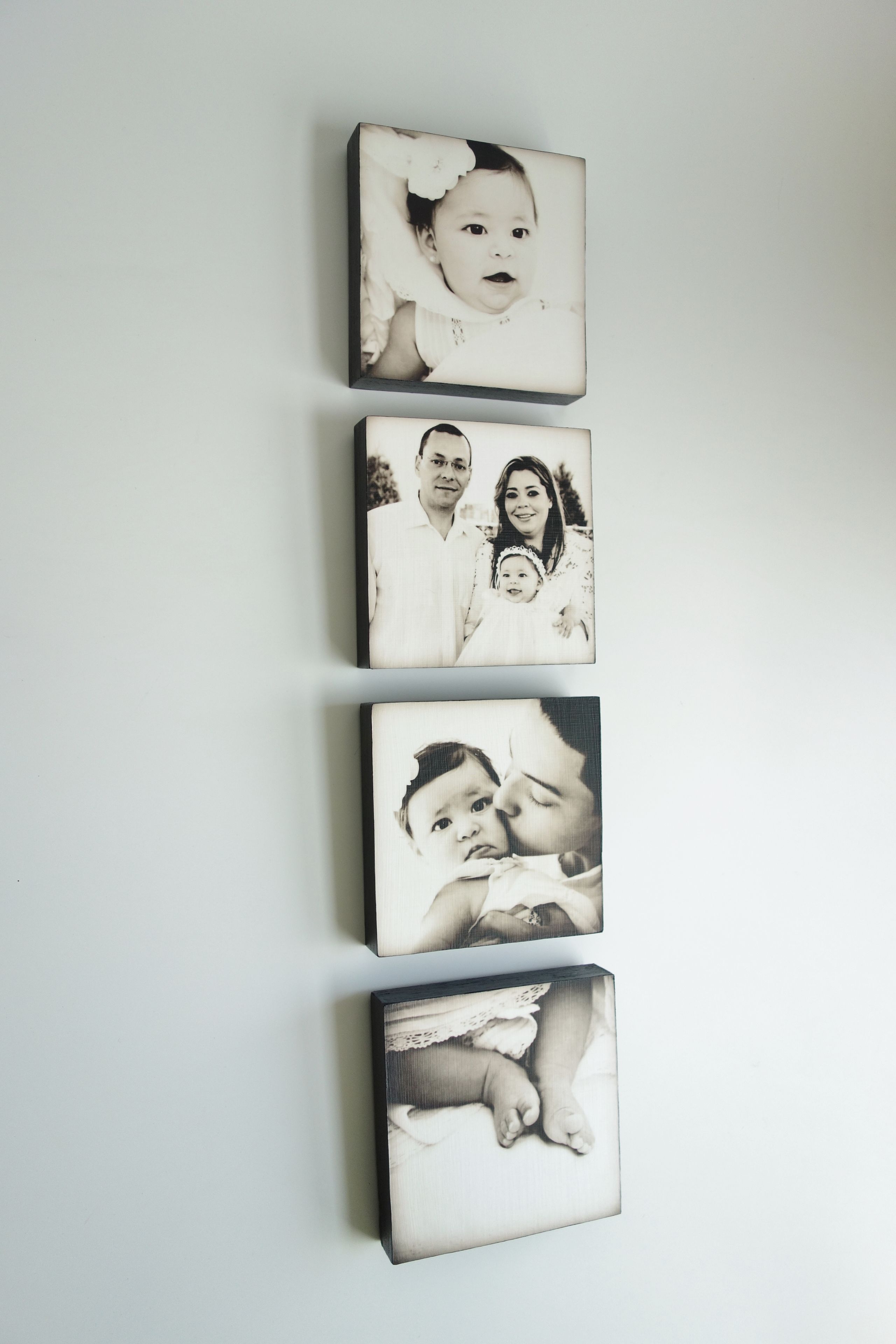 Custom Photo Art, Family Portrait, Set Of 4 3 