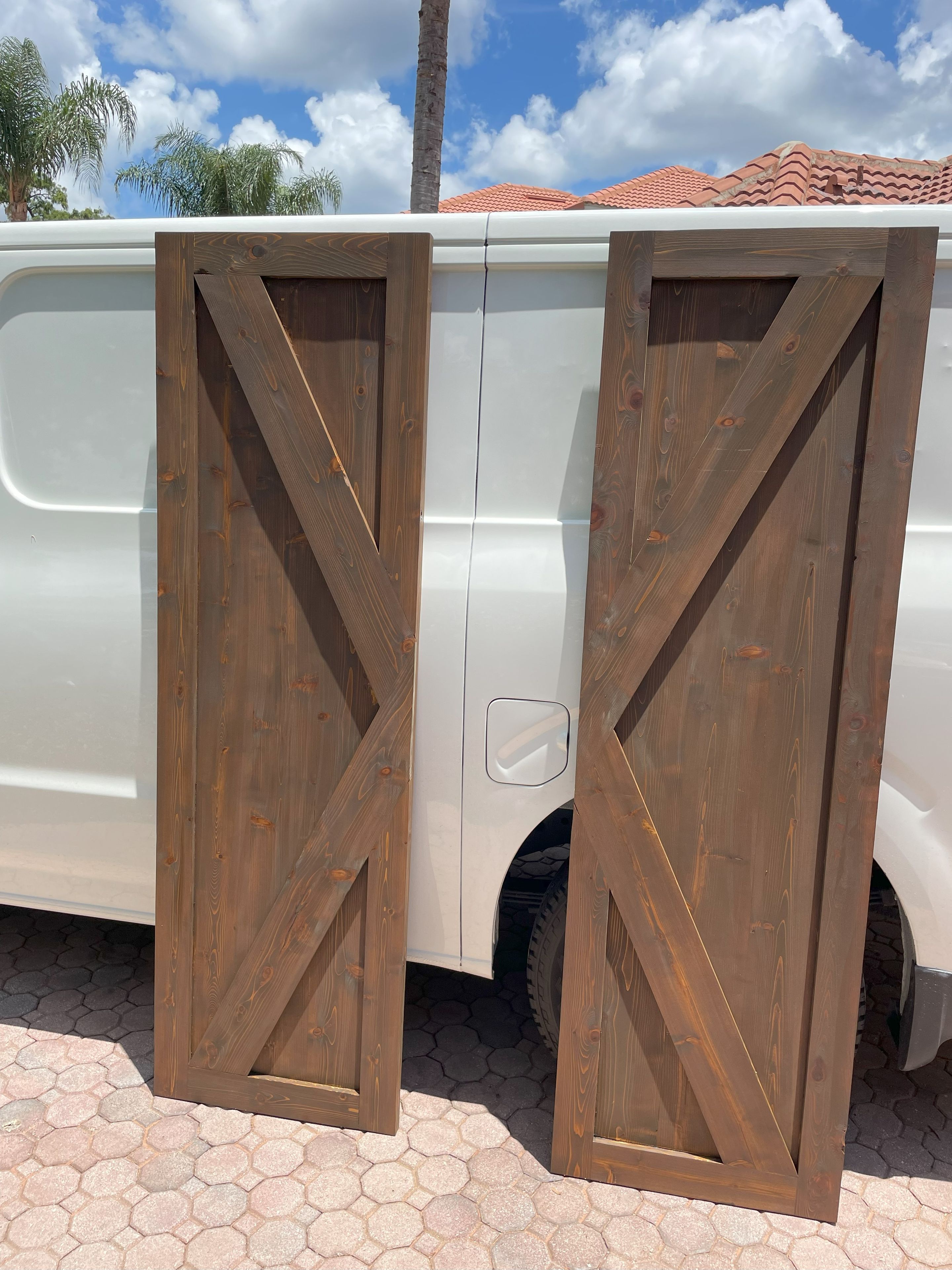 Custom Made Barn Door Farmhouse Style Rustic Solid Cedar Wood| Barn Door - 5