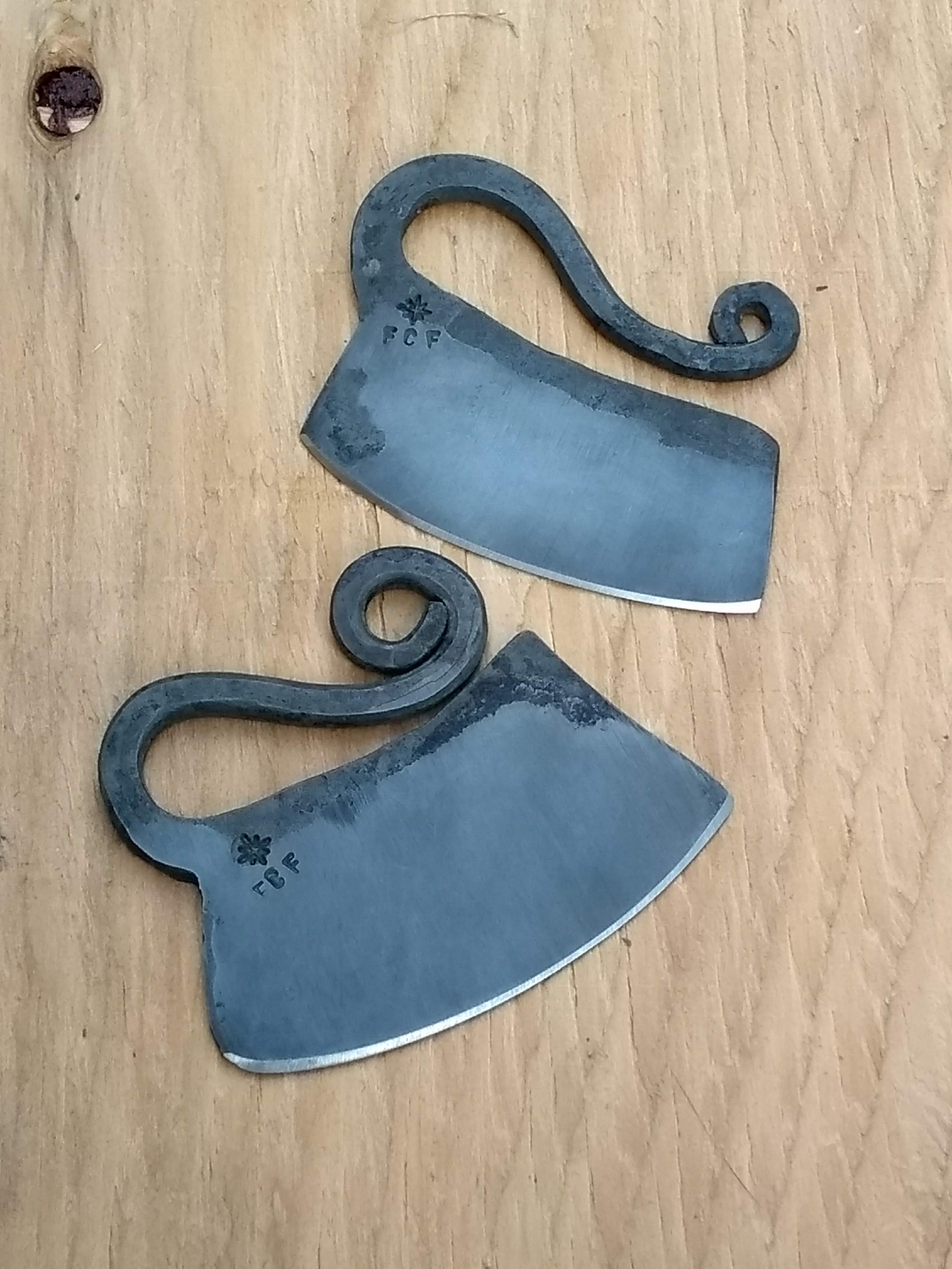 Firecreekforge.Com Hand Forged Ulu Knife Herb Chopper Cheese Knife From Upcycled 3 