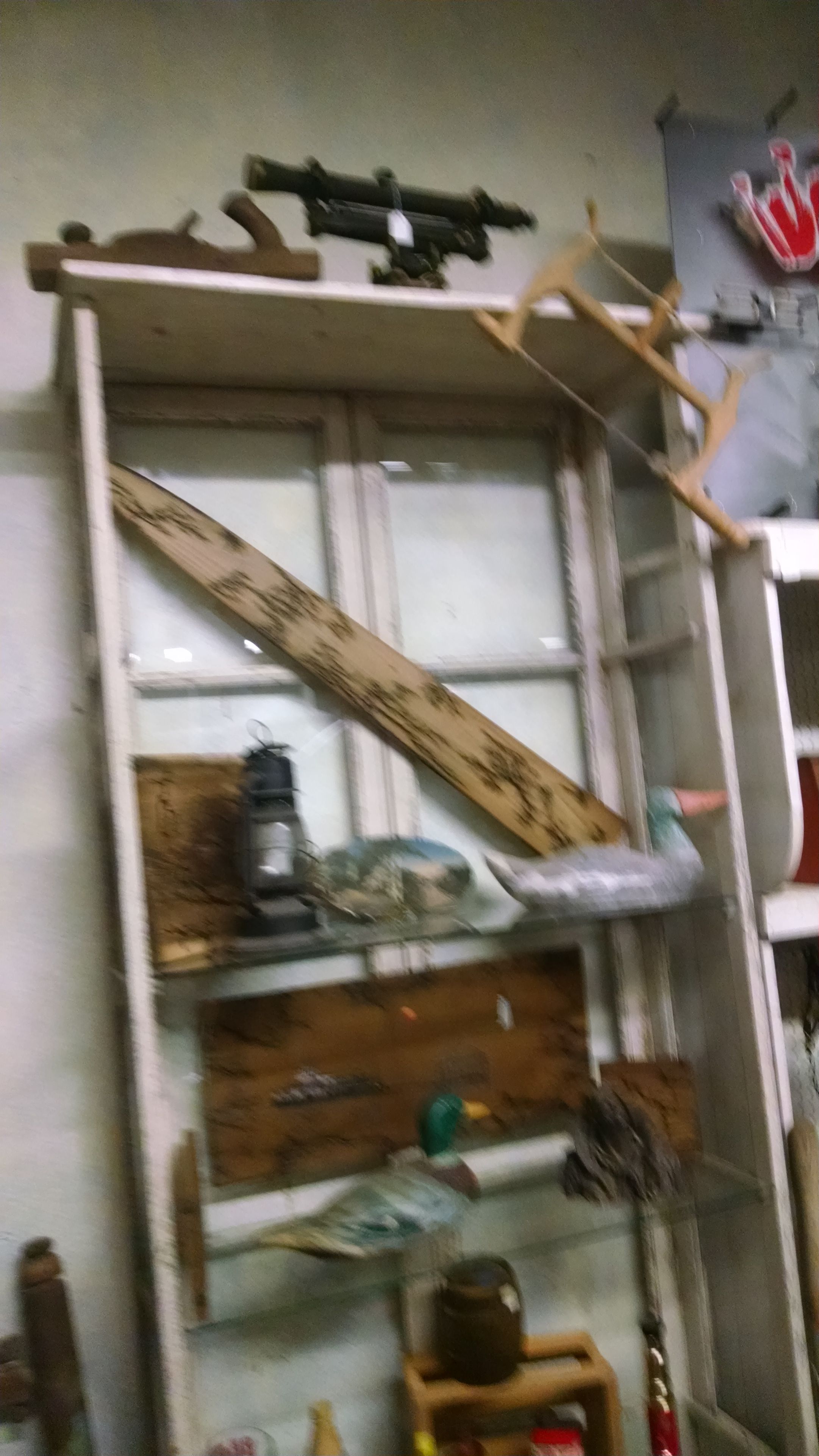 Old Window Units Converted To Open Display Shelf 3