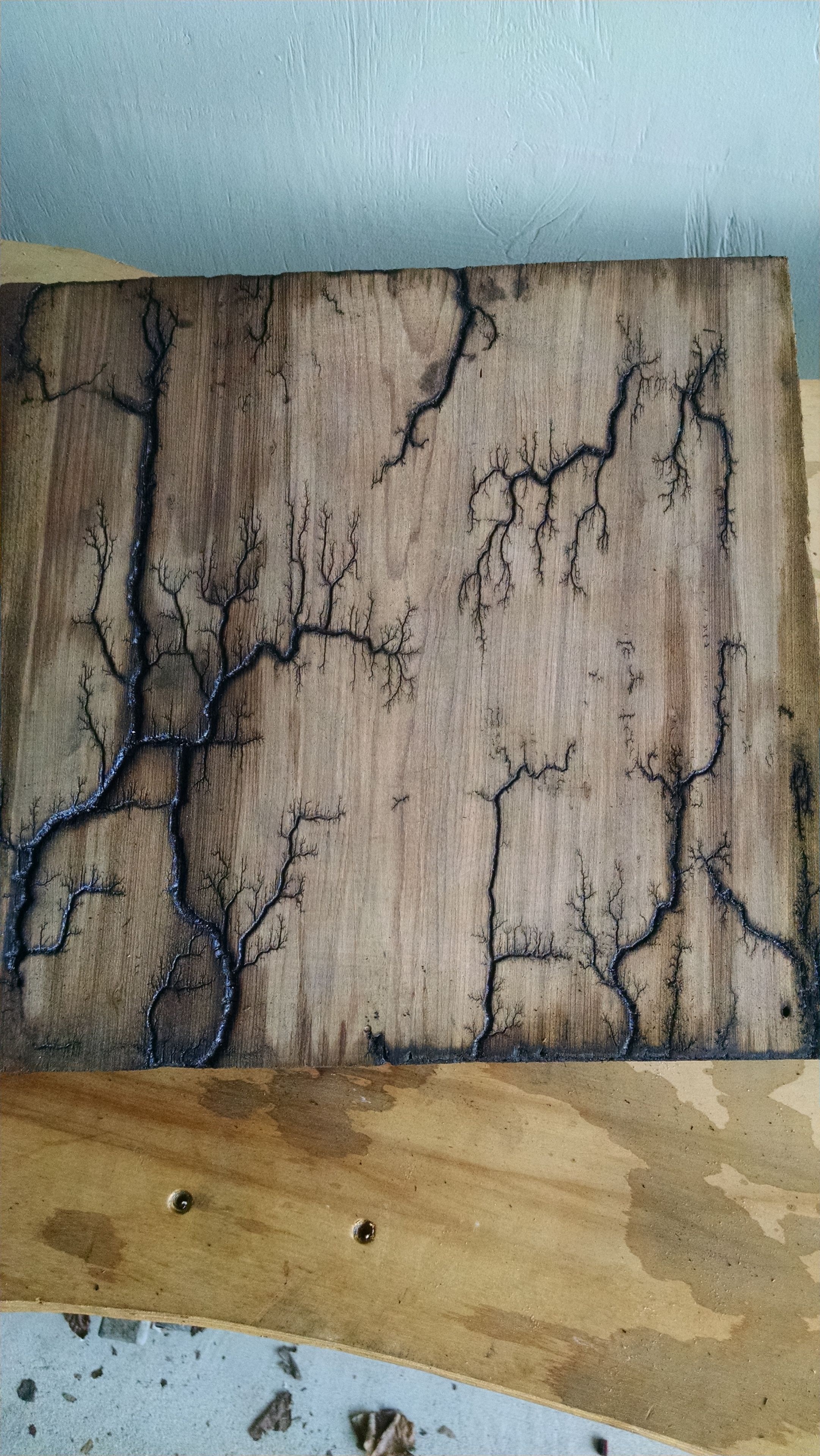 Fire On The Water Swamp Art Lighting Strikes Captured On Wood! 5 