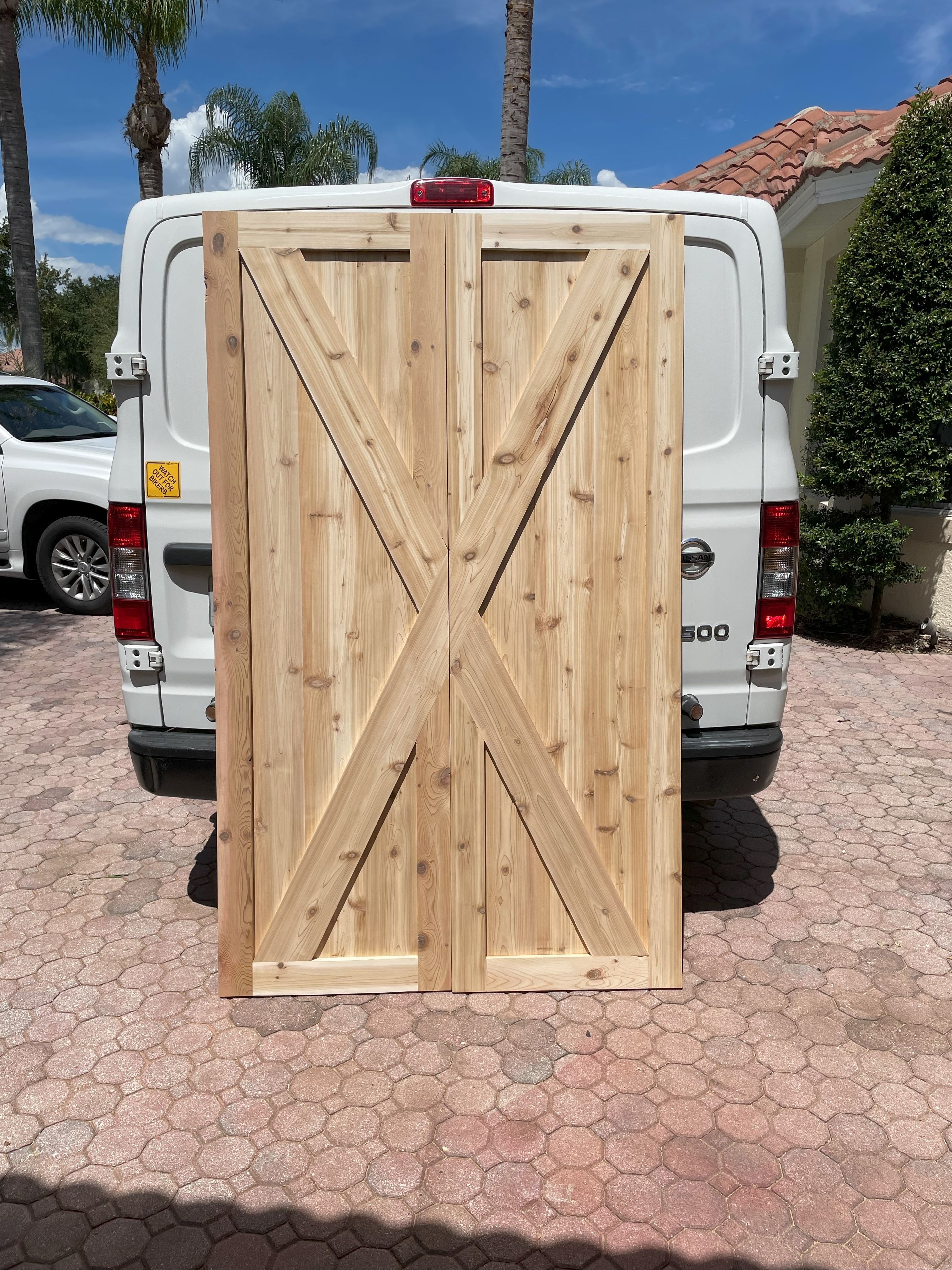 Custom Made Barn Door Farmhouse Style Rustic Solid Cedar Wood| Barn Door - 2