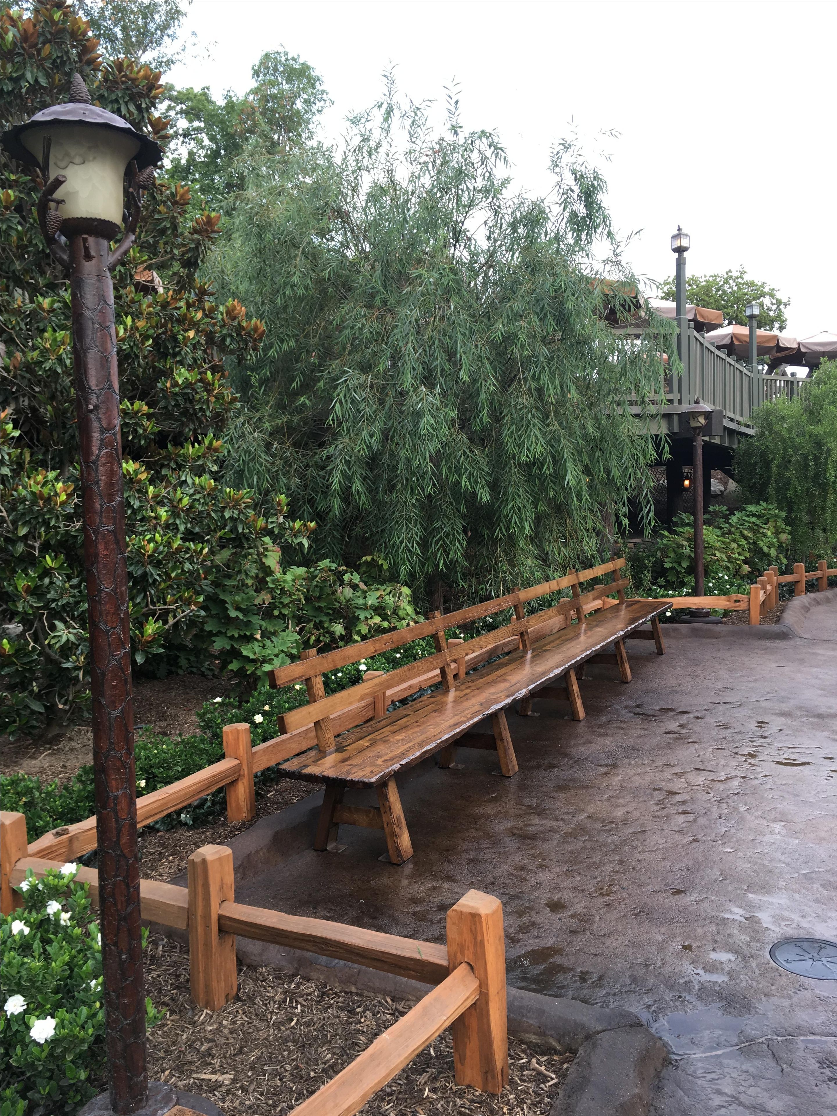 Rustic Barnwood Bench With Back Rest - 20' Long 2 