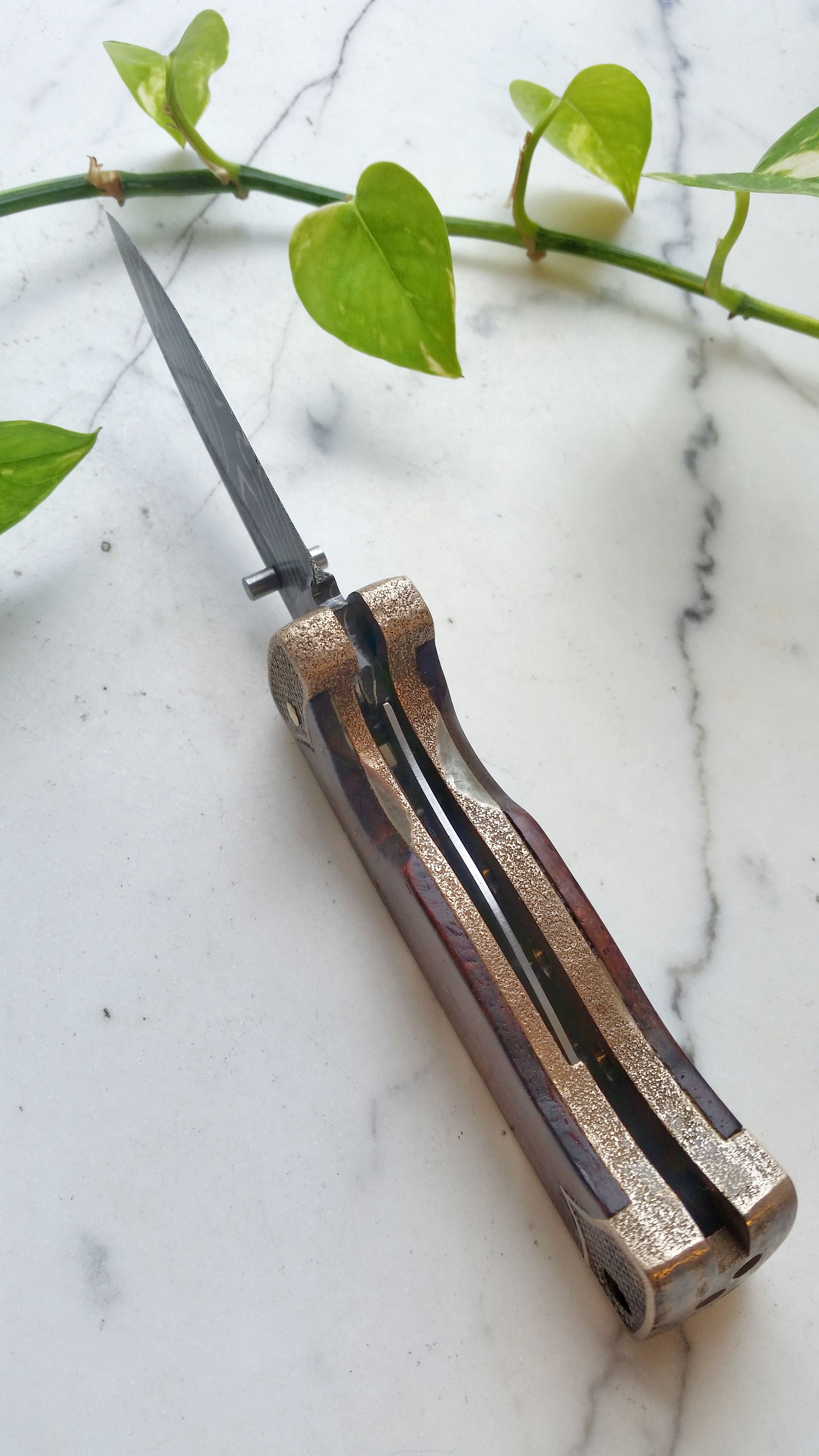 Damascus Folding Knife 5 