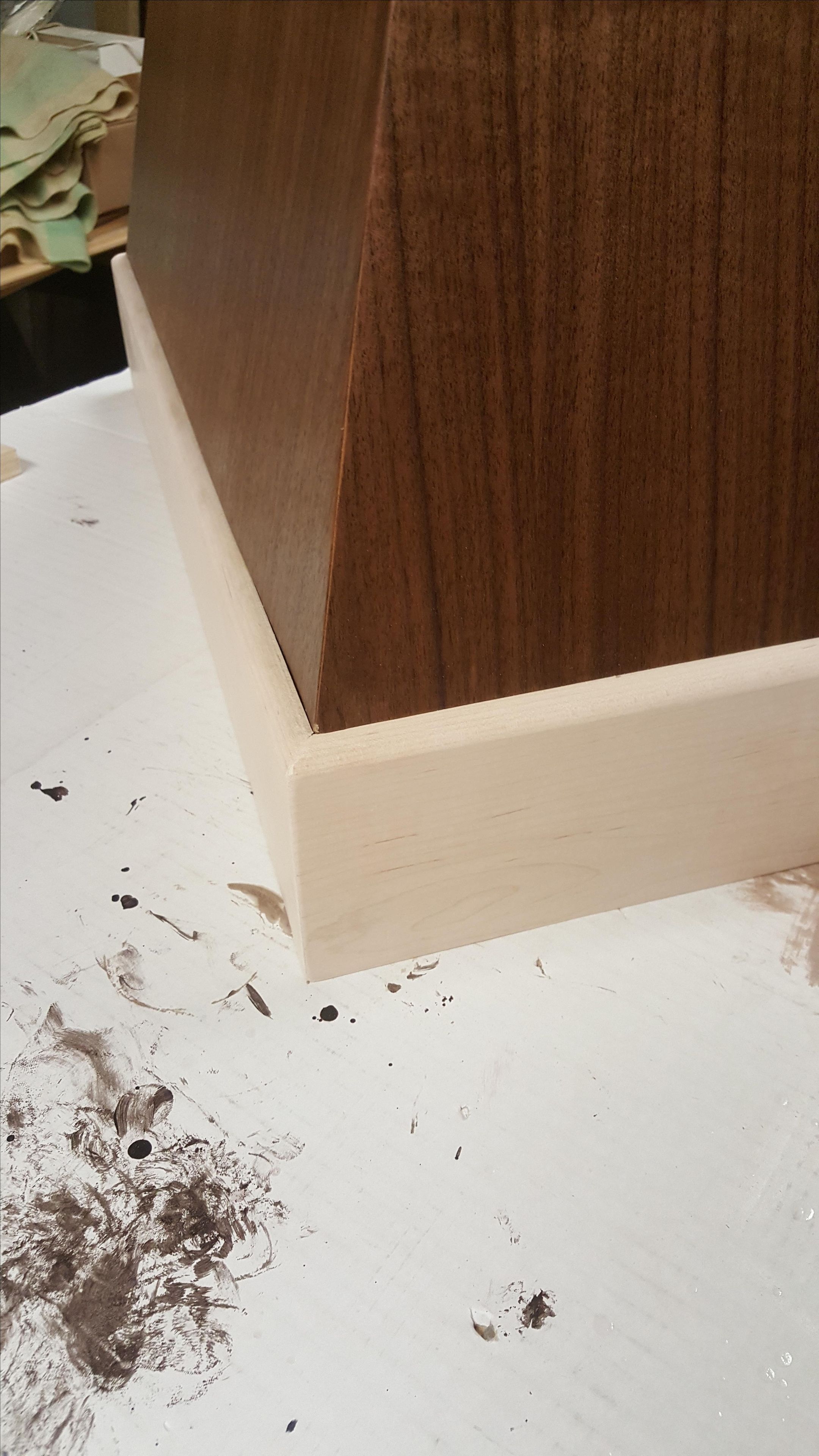 Curved Walnut Veneered Base For 60" Diameter Game Table 3 