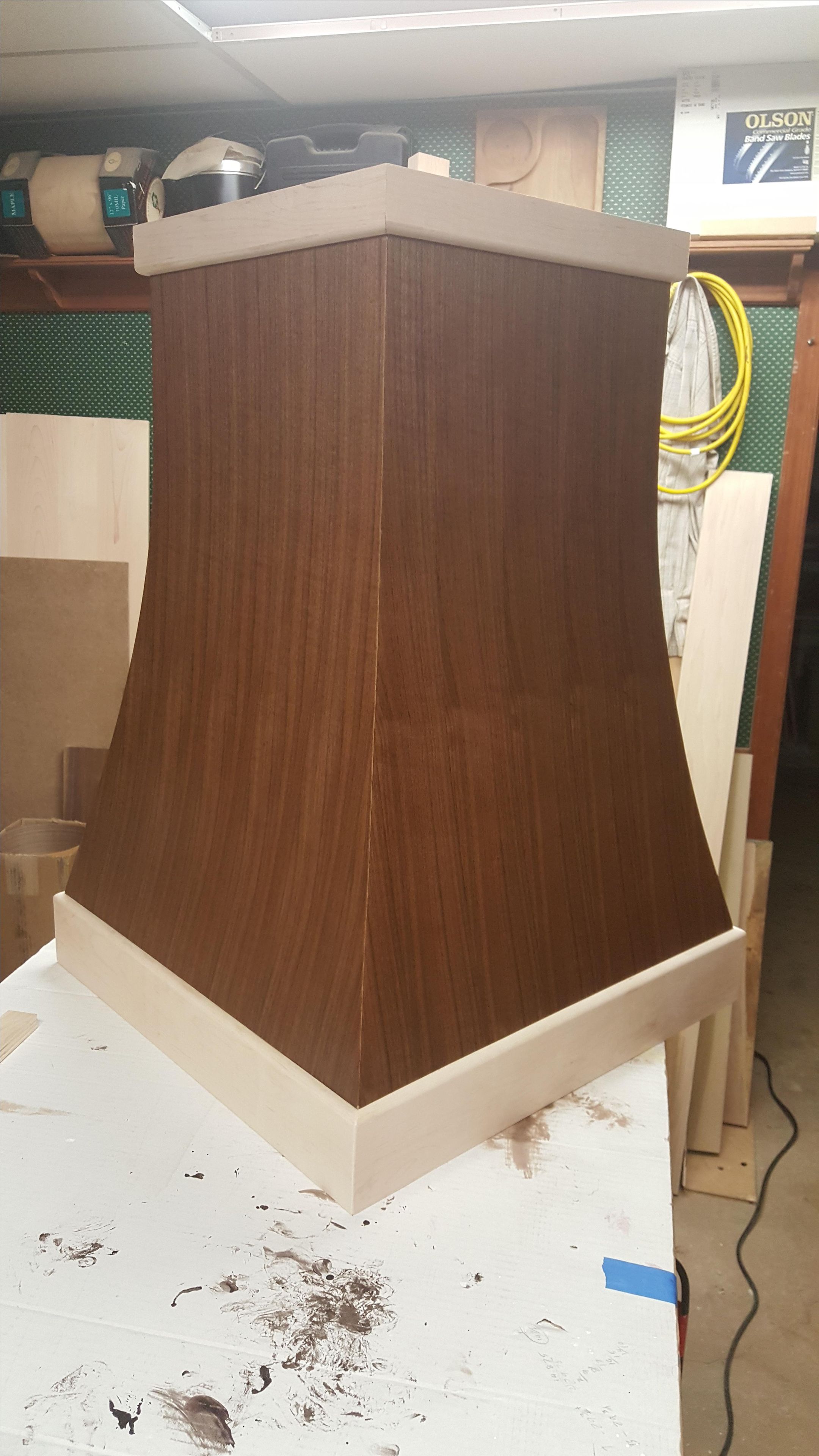 Curved Walnut Veneered Base For 60" Diameter Game Table 1 
