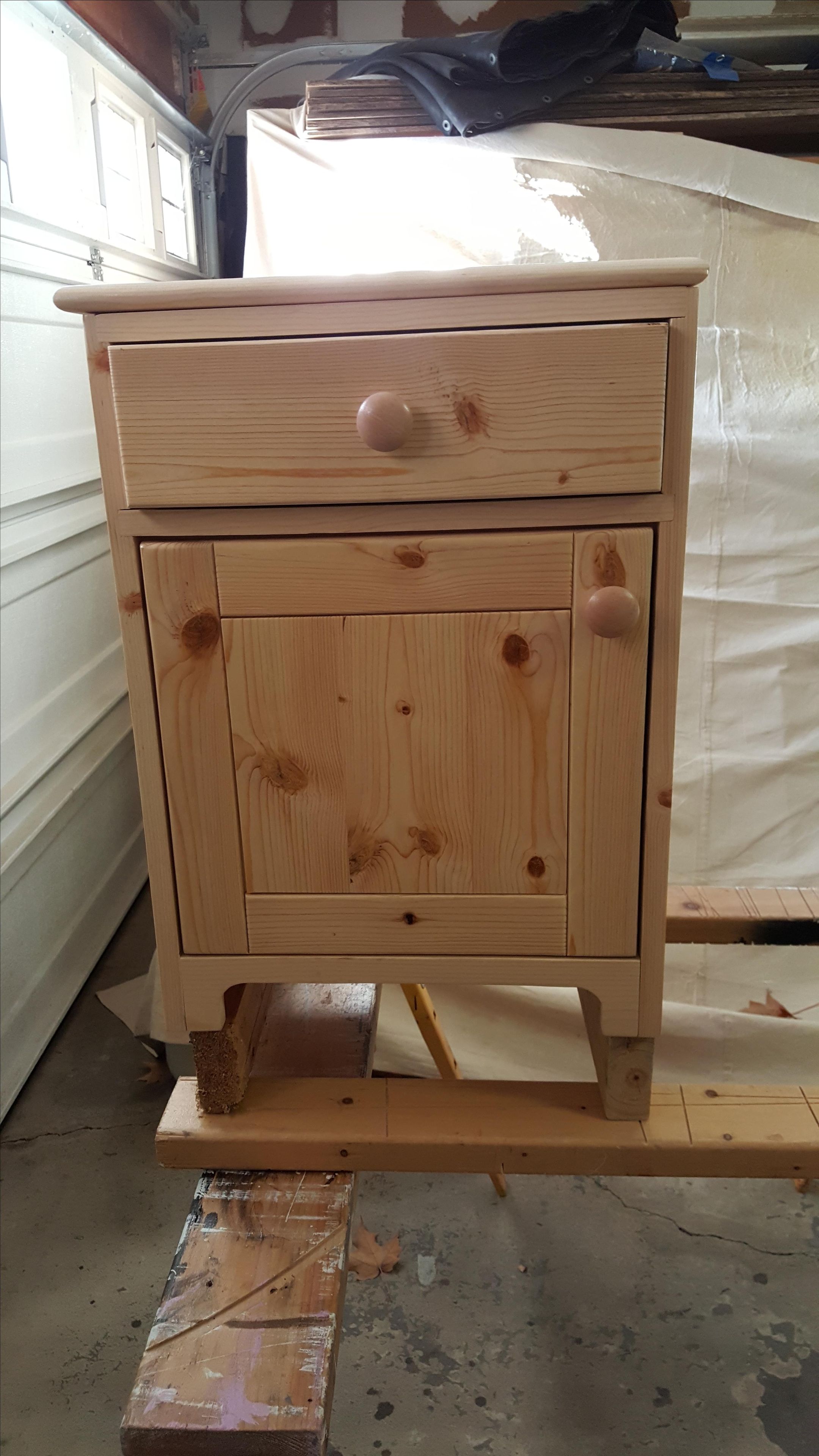 Knotty Pine Night Stand 1