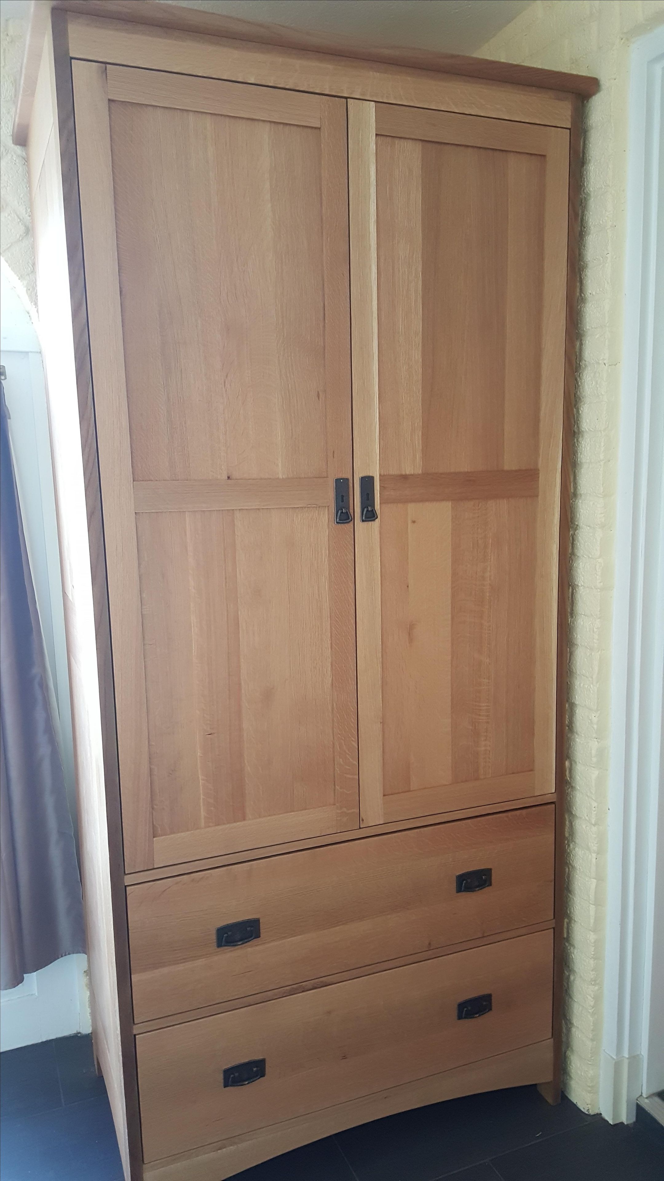 Quartersawn Oak Armoire 1 