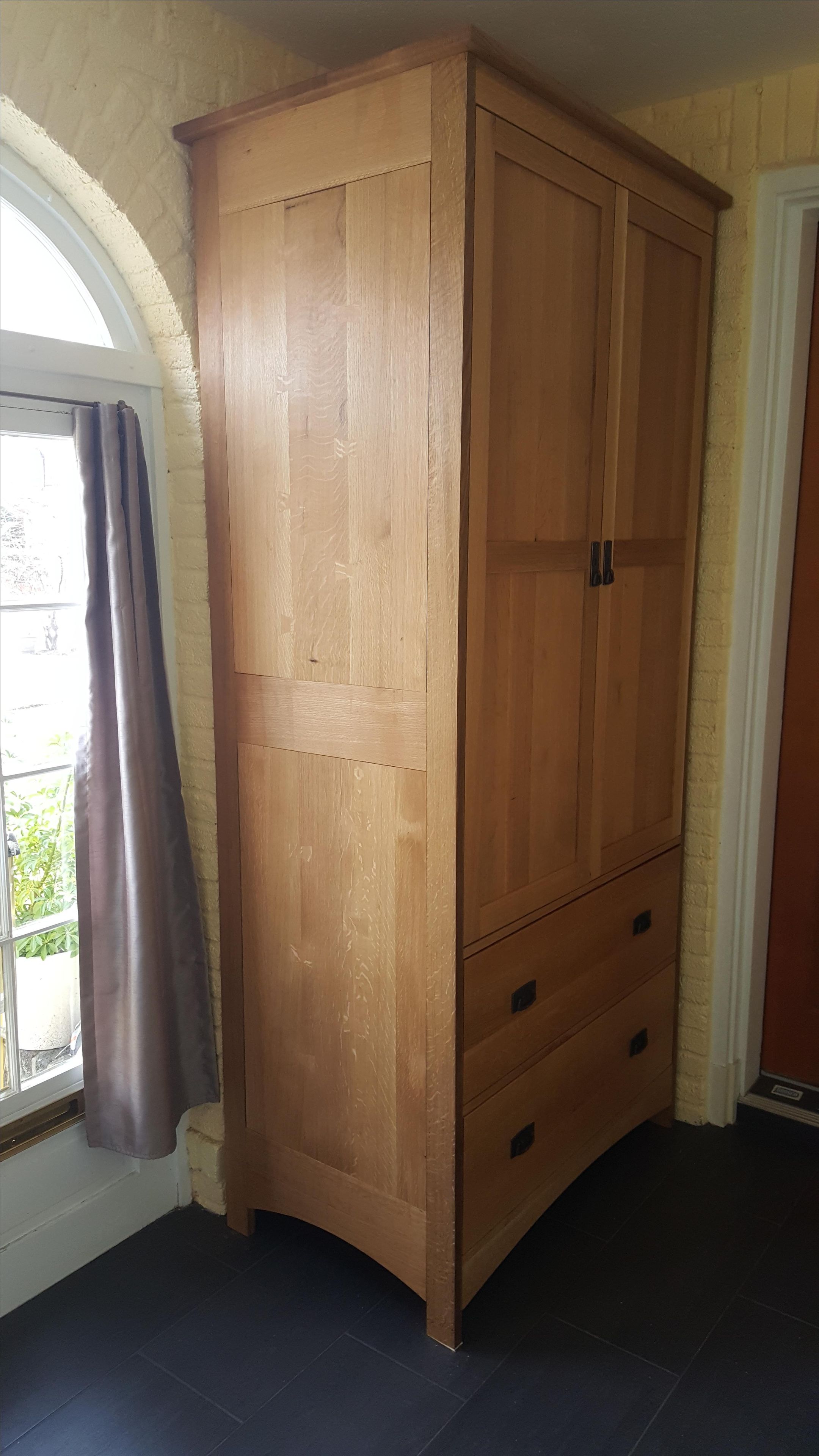 Quartersawn Oak Armoire 2 