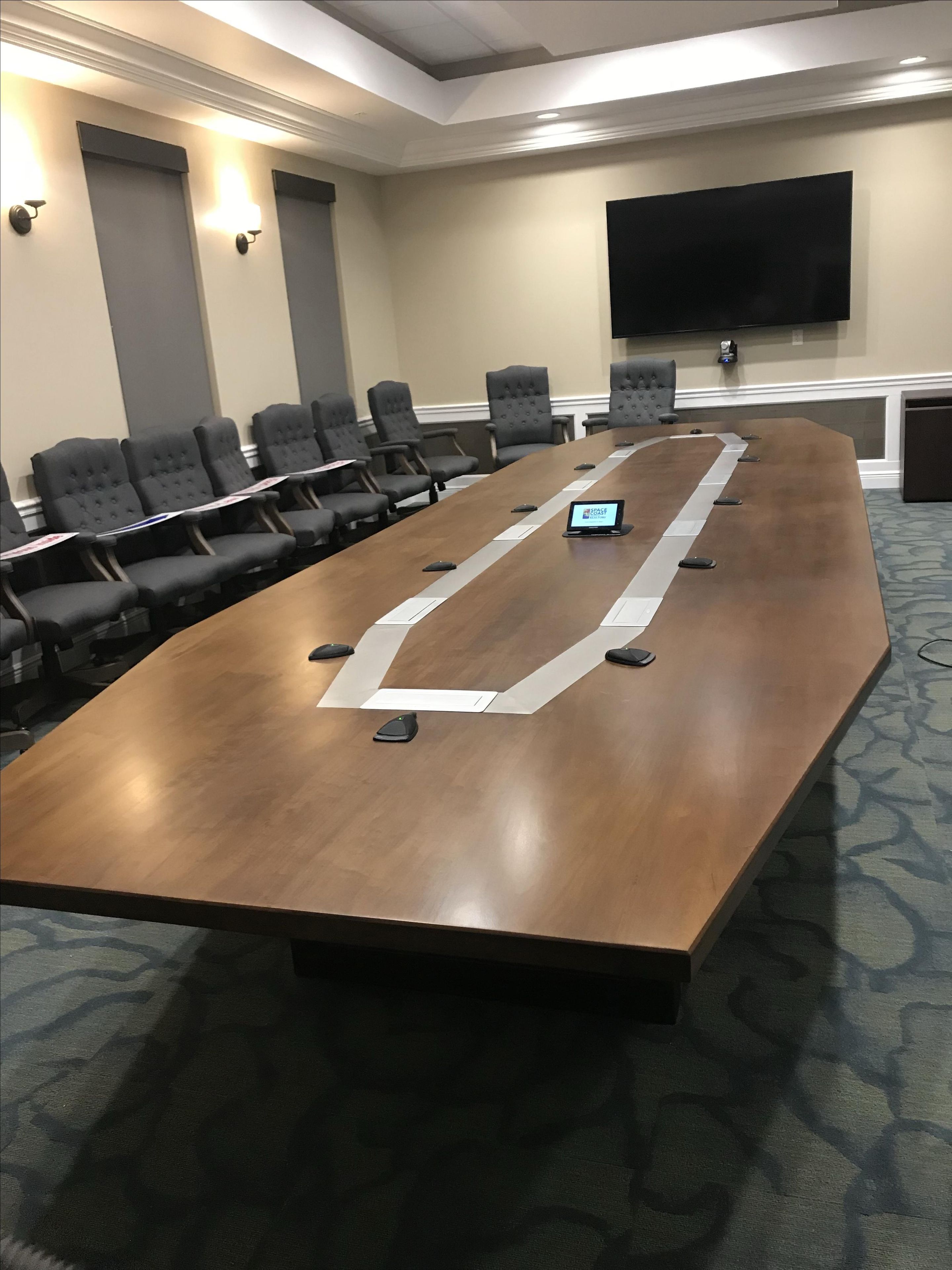 Conference Table In Maple And Stainless Steel