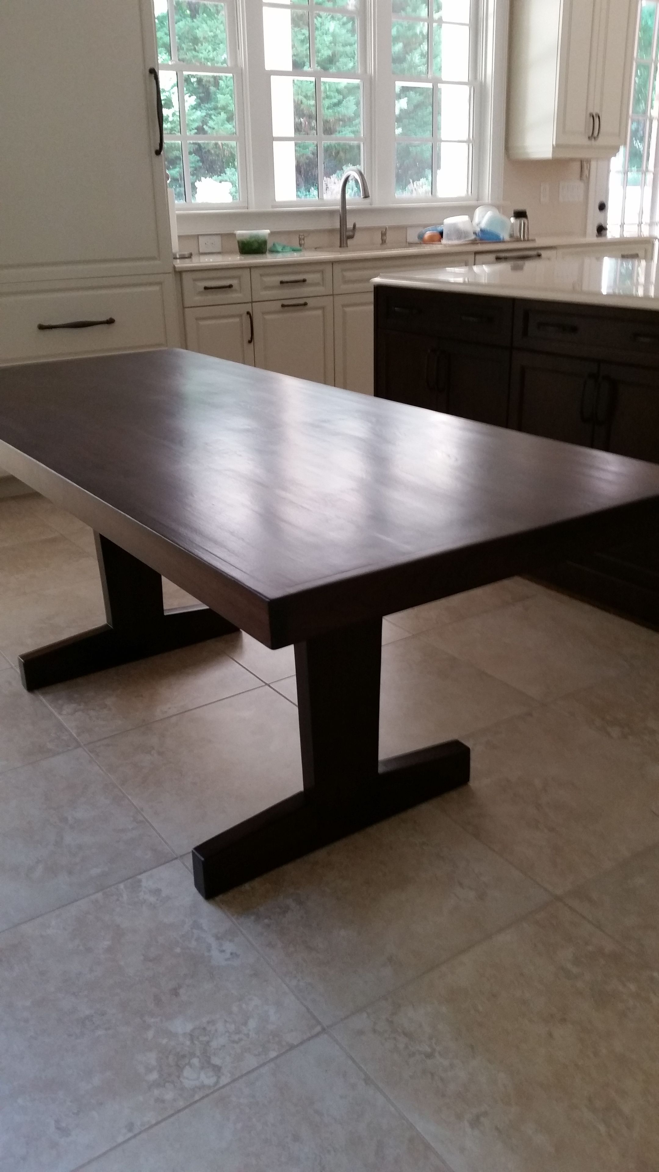 Contemporary Walnut Dining Table 2 