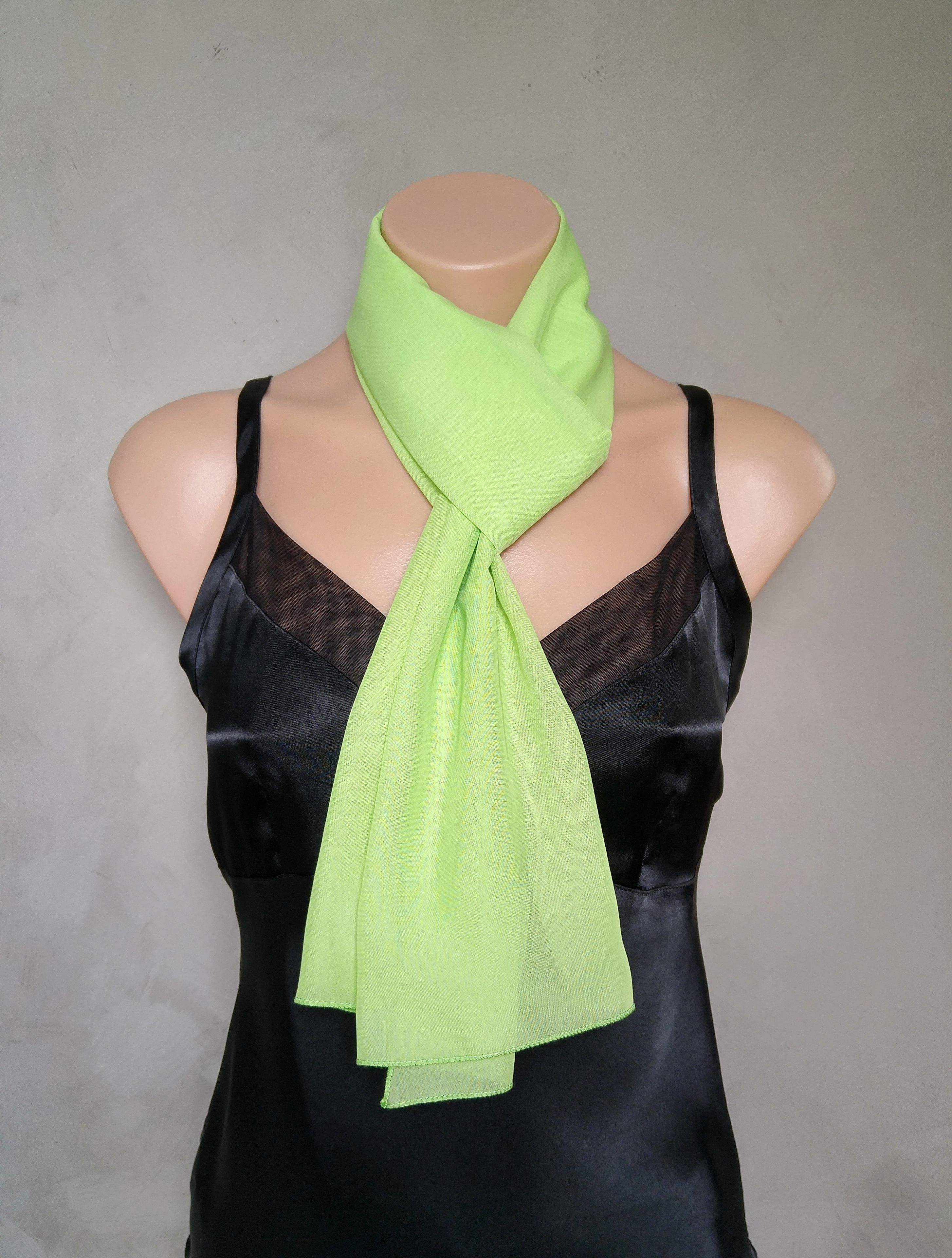 Mint Green Chiffon Scarf