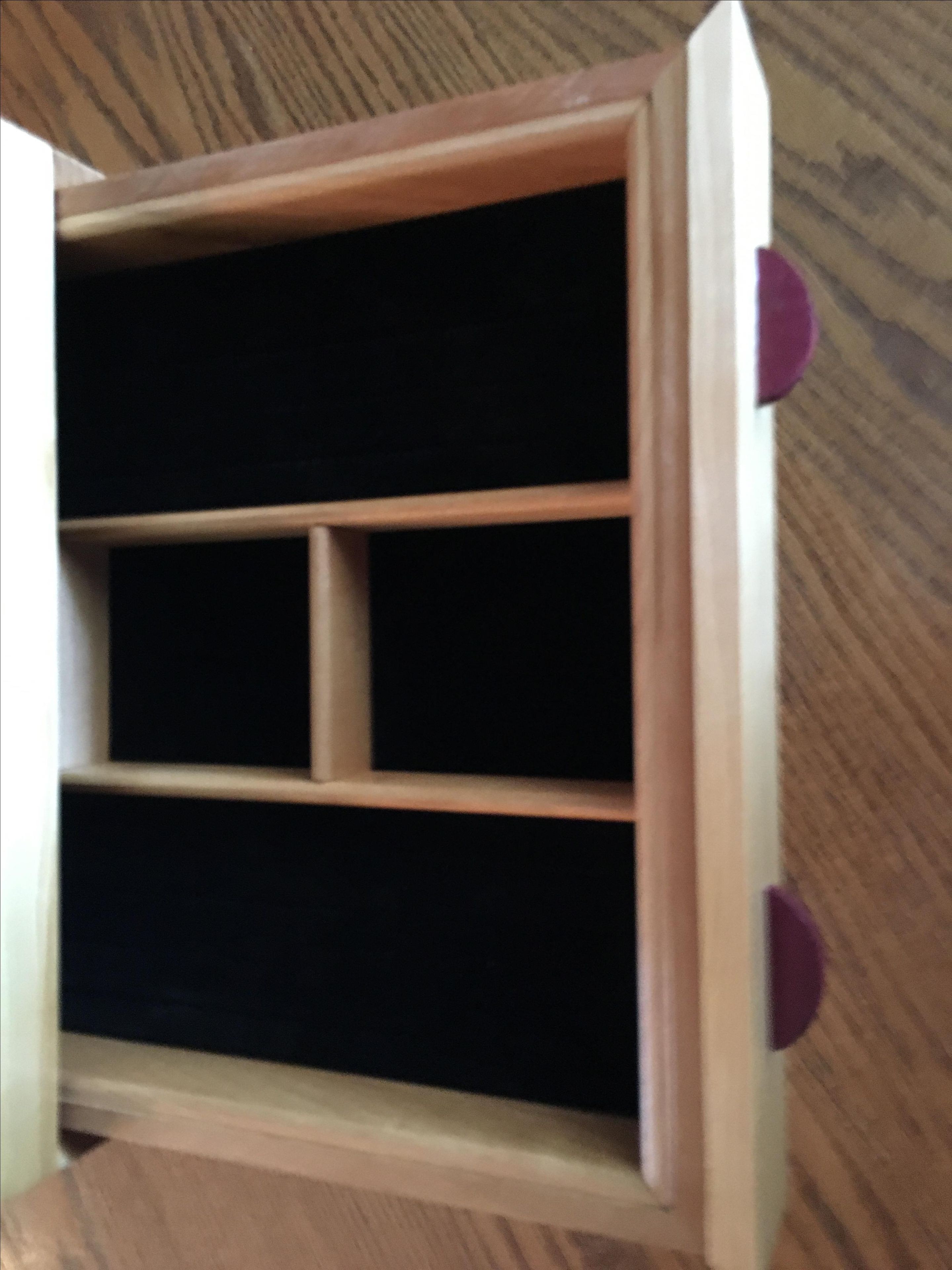 Cherry And Purpleheart 3 Drawer Jewelry Box 5 