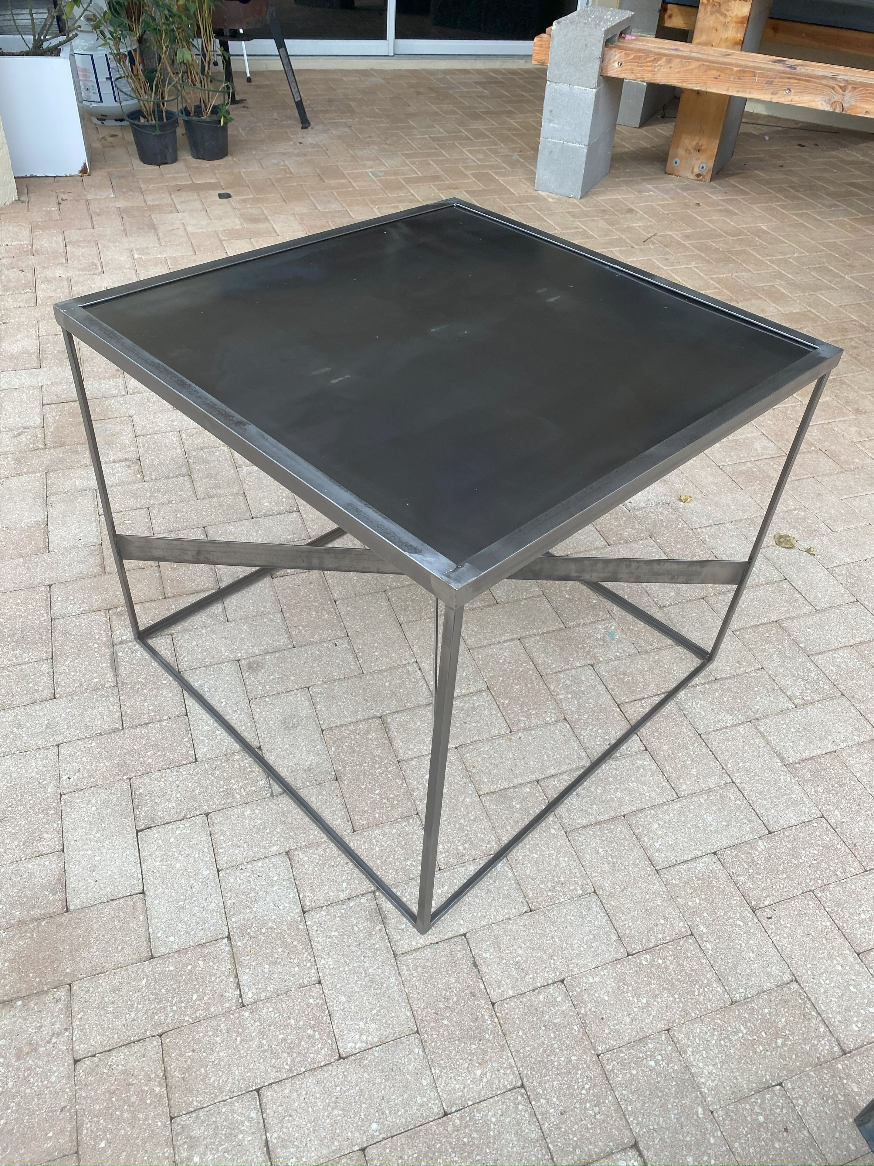 Metal Fire Pit, Outdoor Fire Pit, Square Wood Burning Fire Pit, Outdoor Home Decor 5