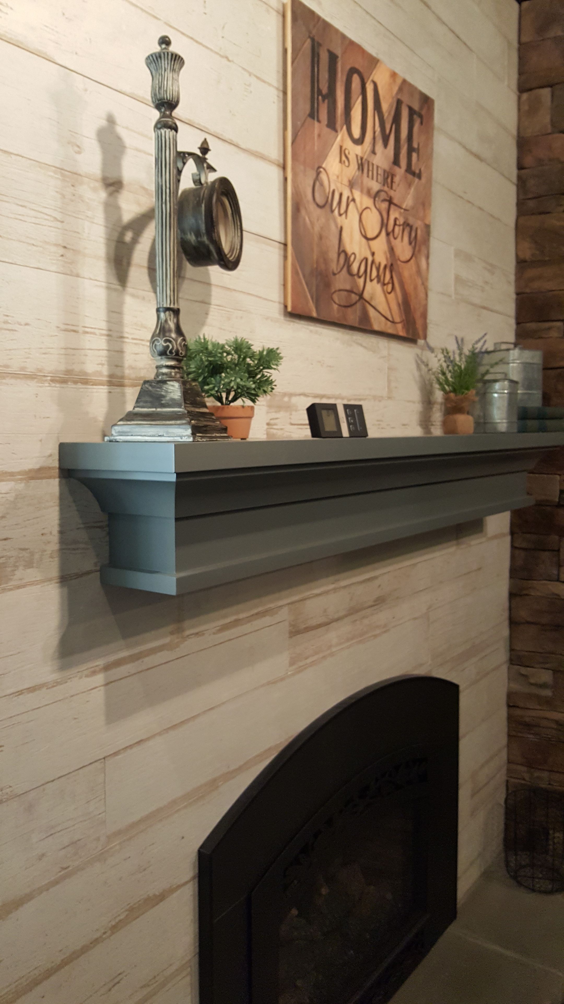 Fireplace Painted Mantel Contemporary Design "Hampton"