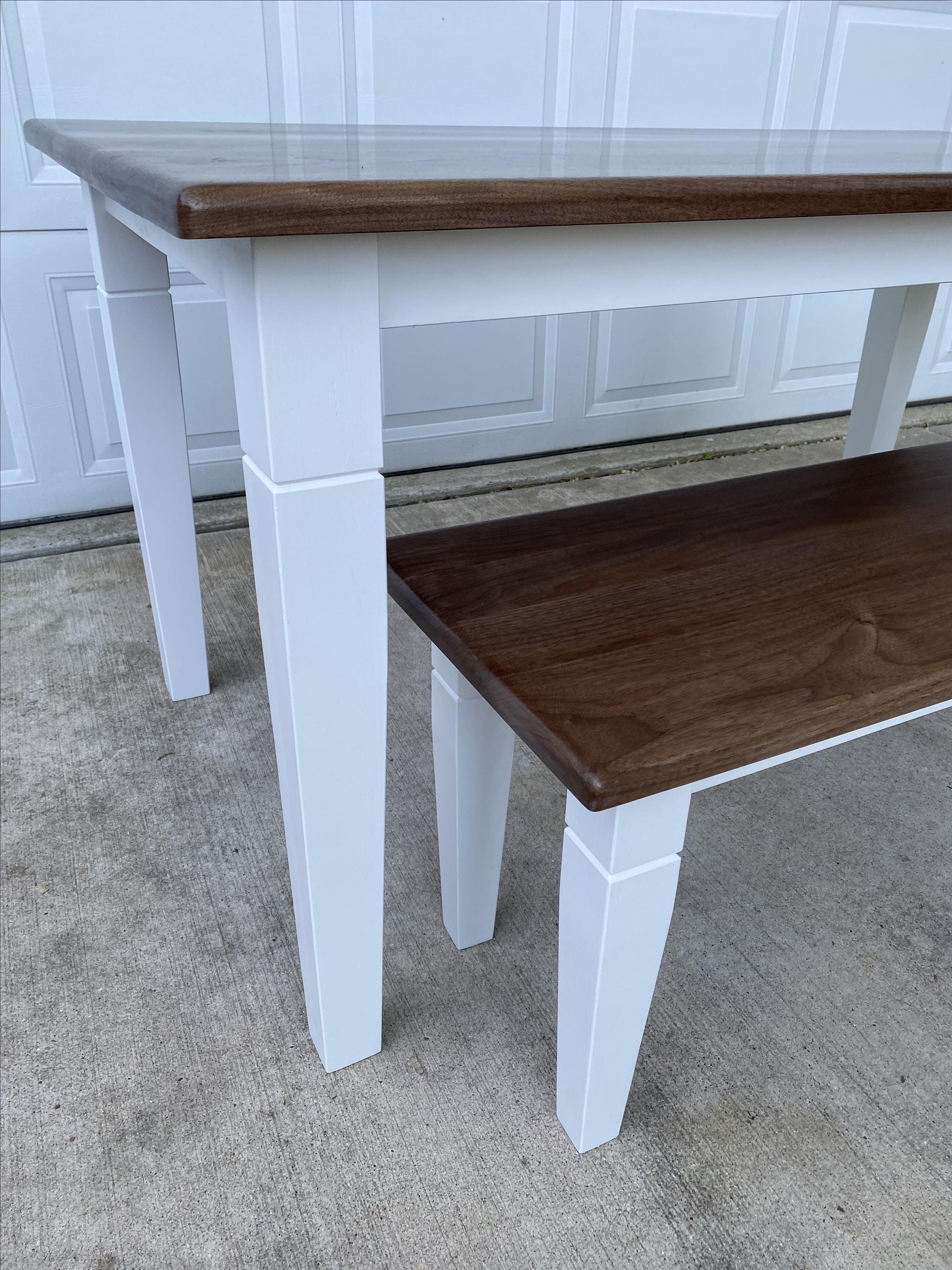 Walnut Table And Bench 2