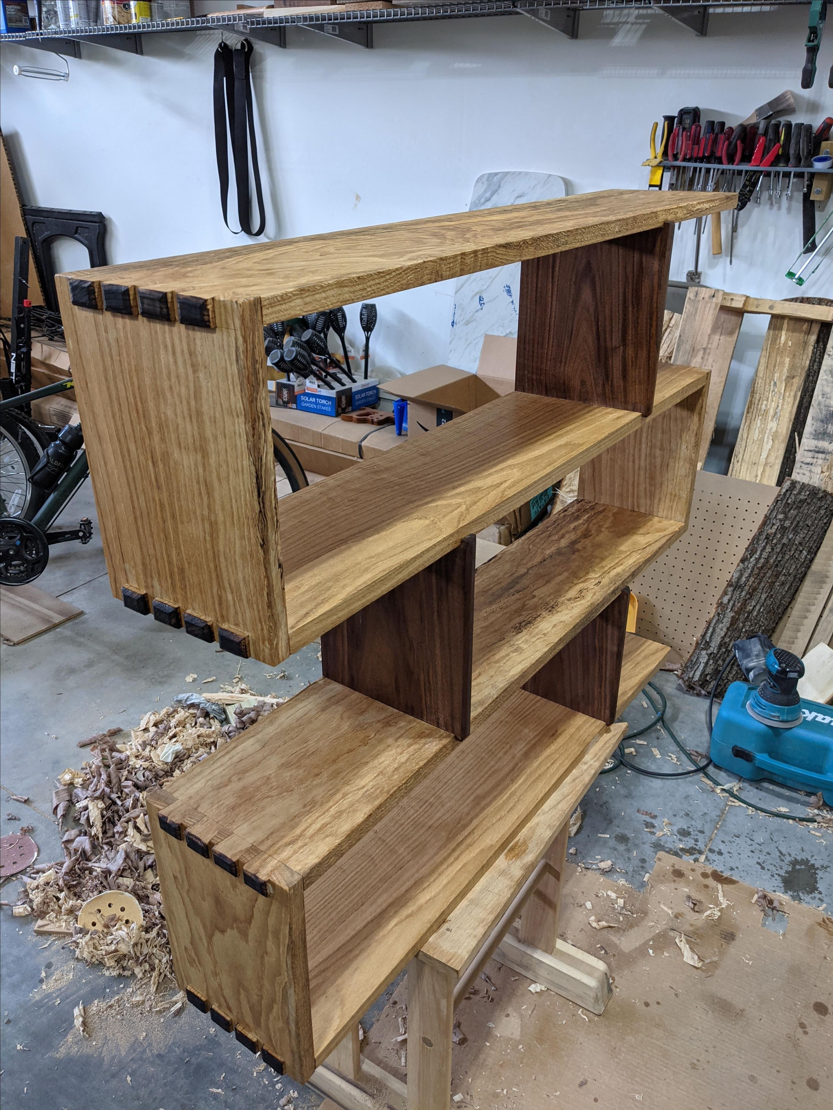 Oak And Walnut Bookshelf 4 