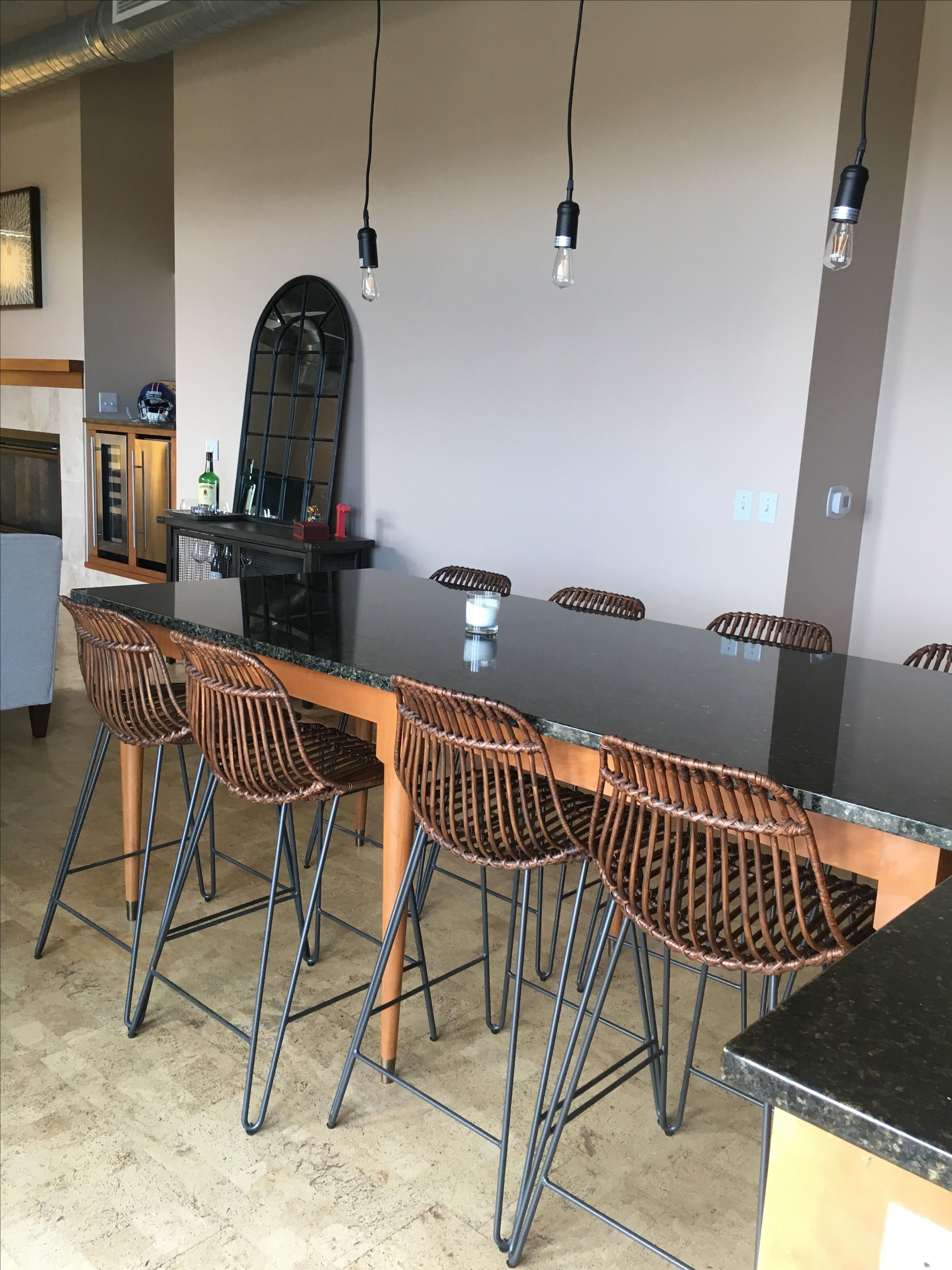 Loft Granite Or Marble And Cherry Wood Kitchen Table Dining Table Or Coffee Table 2 