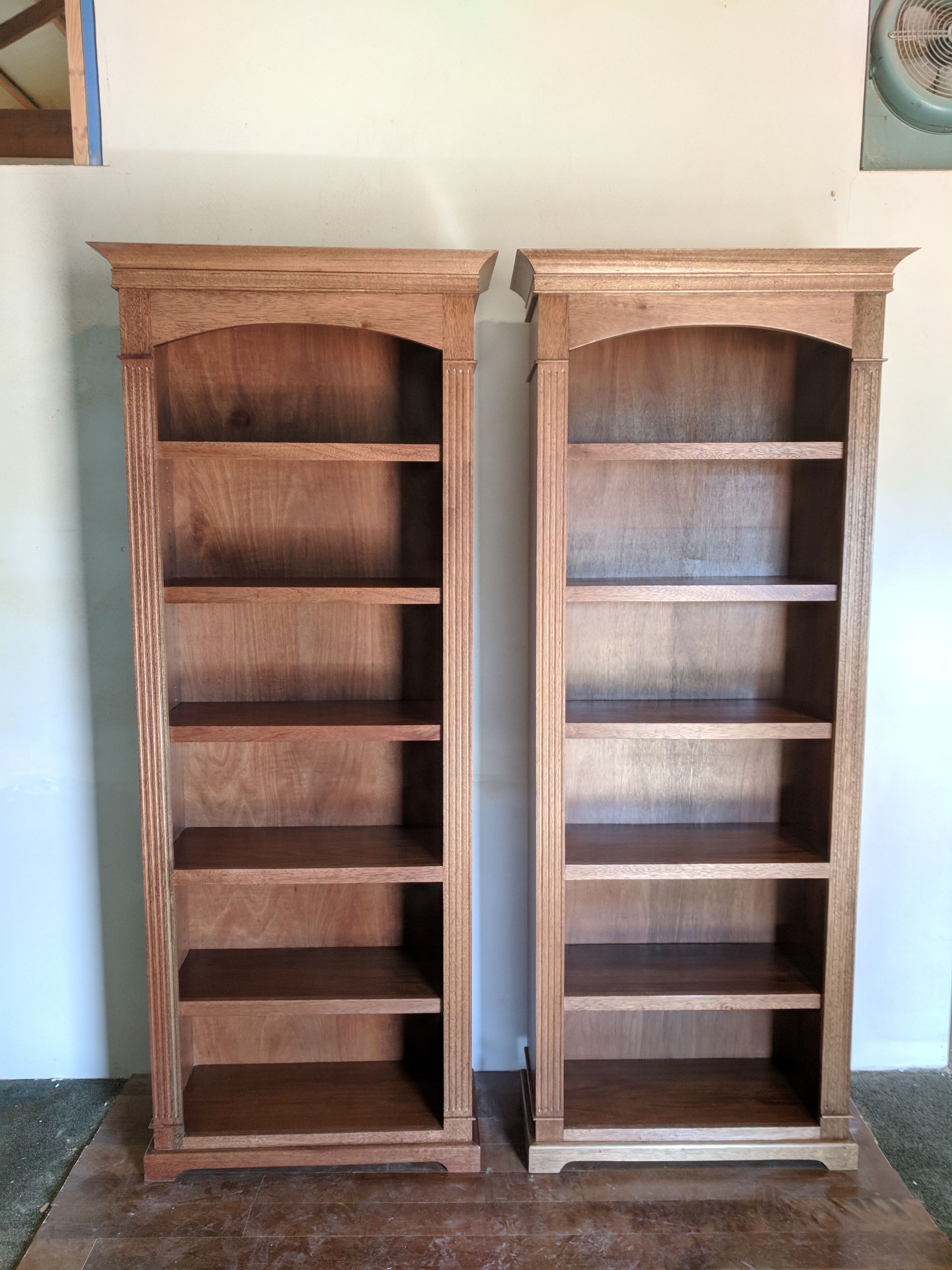 Unfinished Or Finished Custom Stand Alone Bookshelves