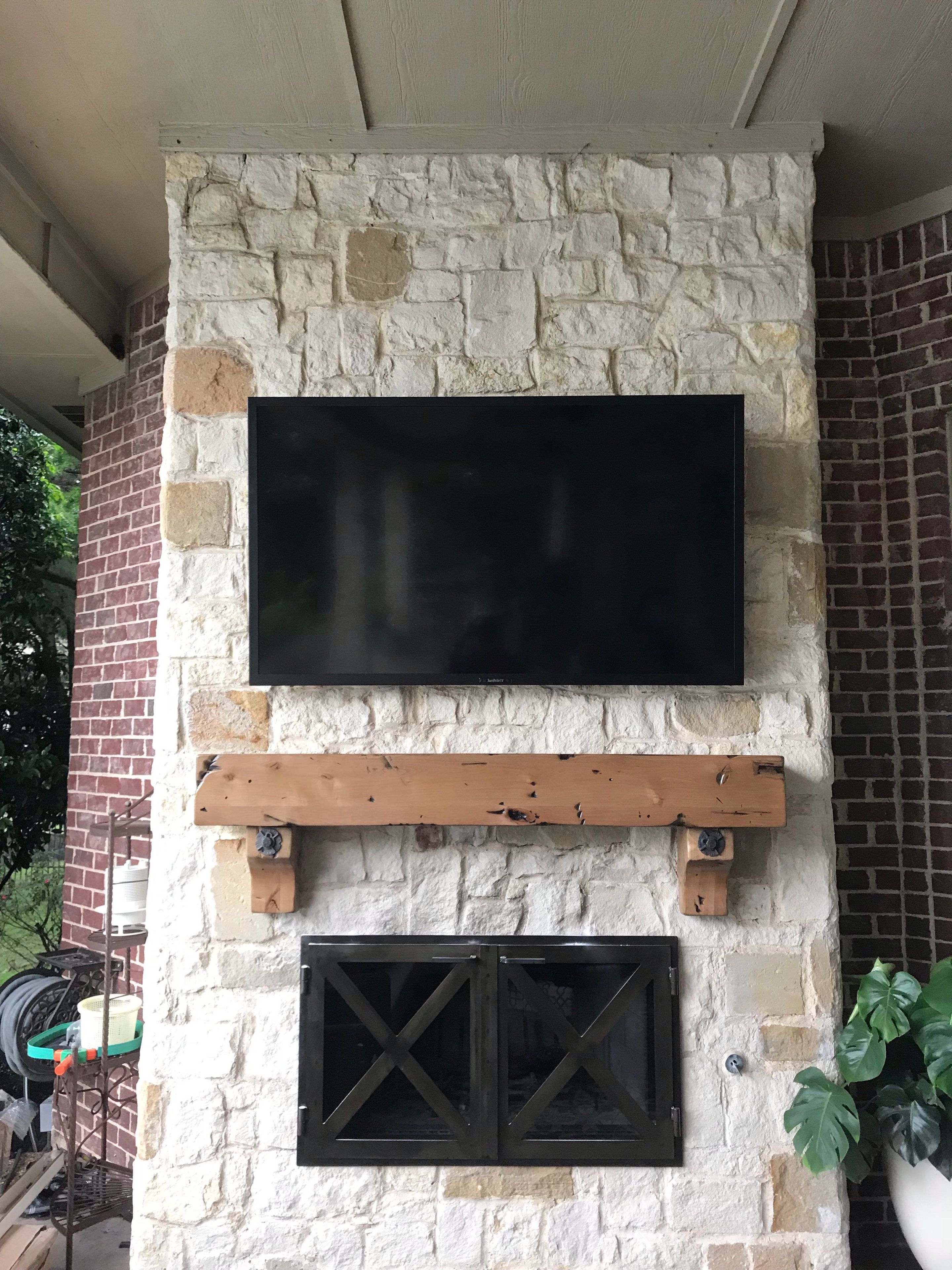Floating Shelf Fireplace Beam Mantel Rustic Distressed With Antique Bolts 3 