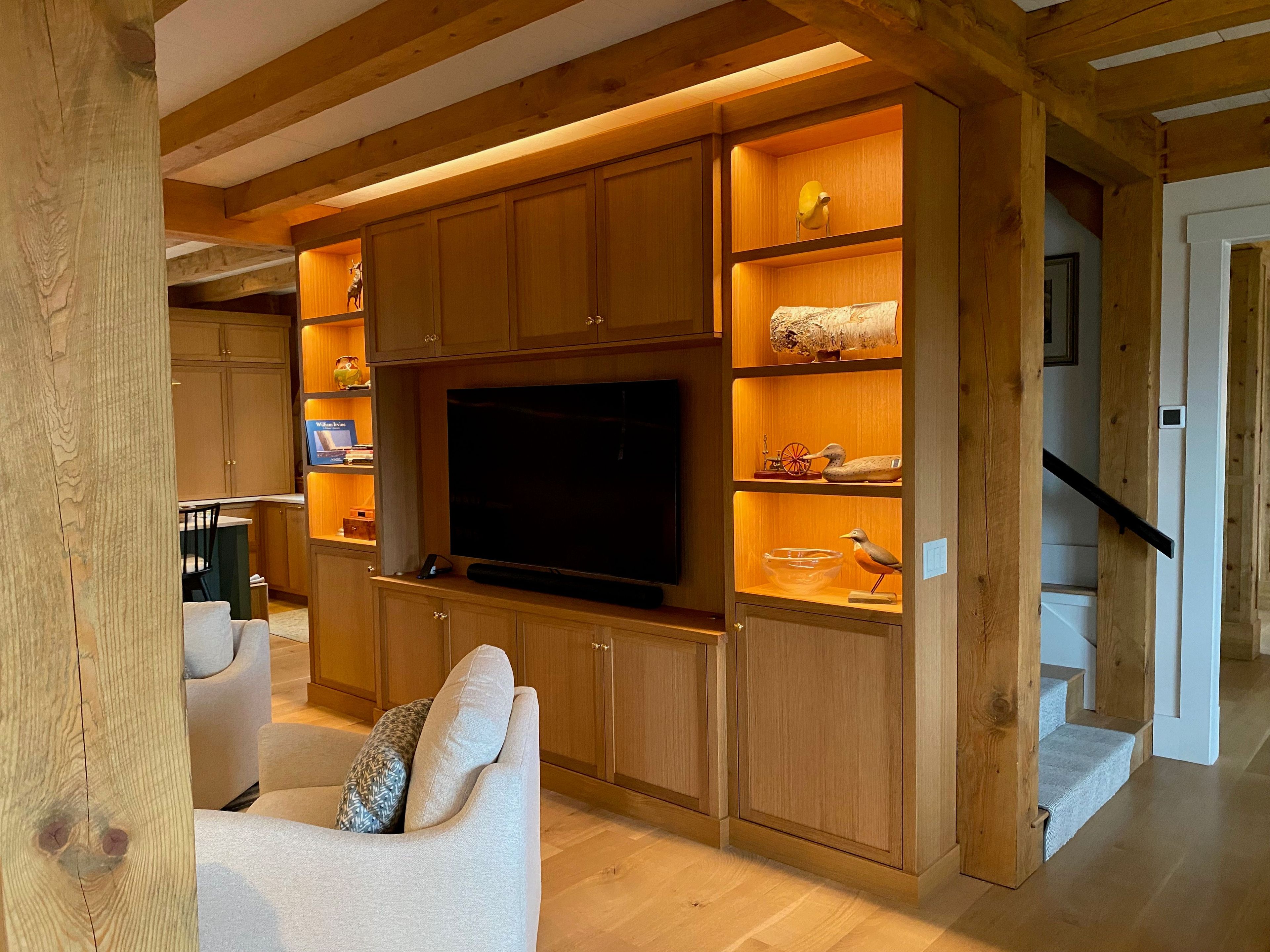 Rift sawn white oak entertainment center