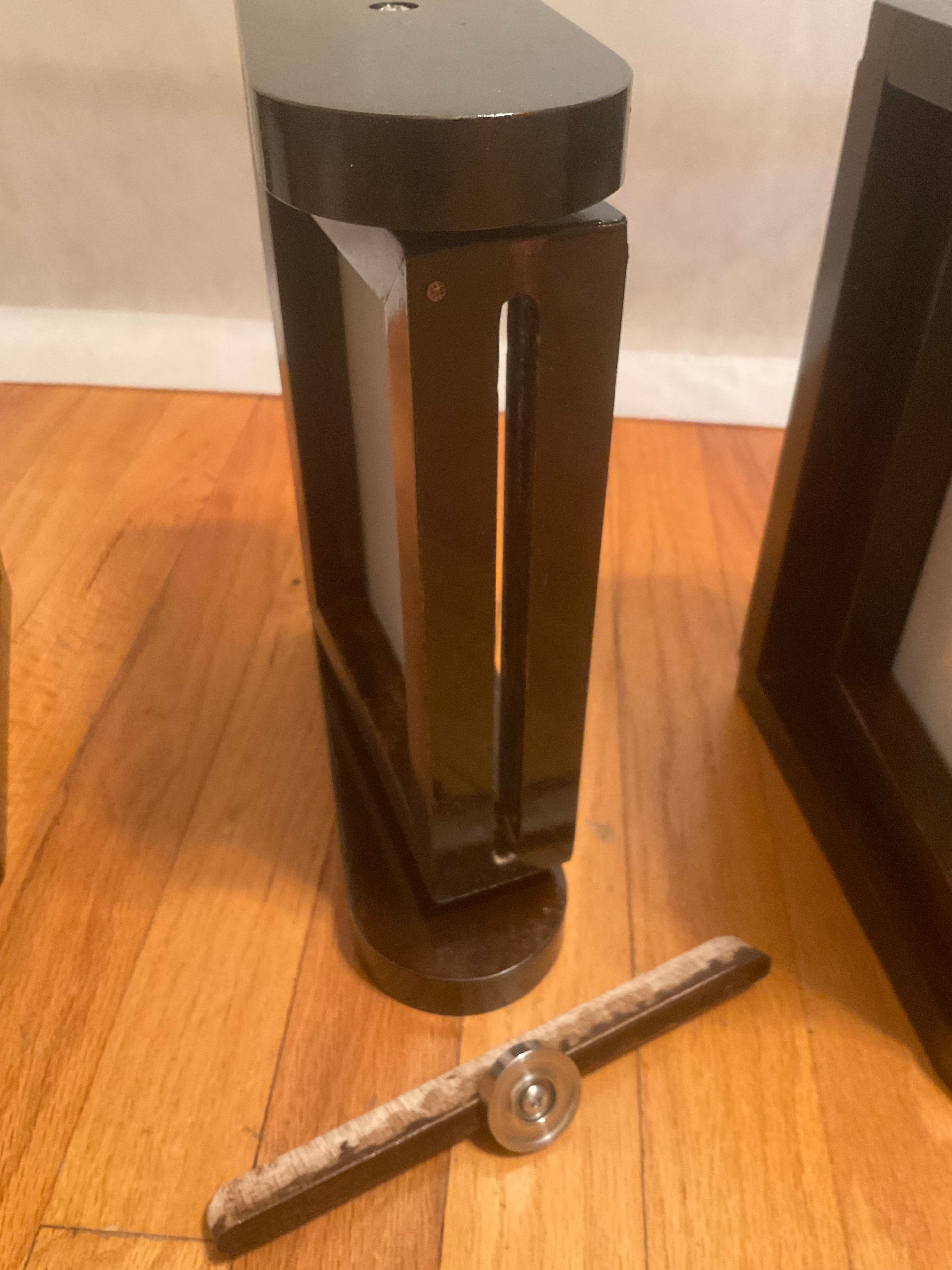 Rotating maple picture frame with stainless hardware. 2 