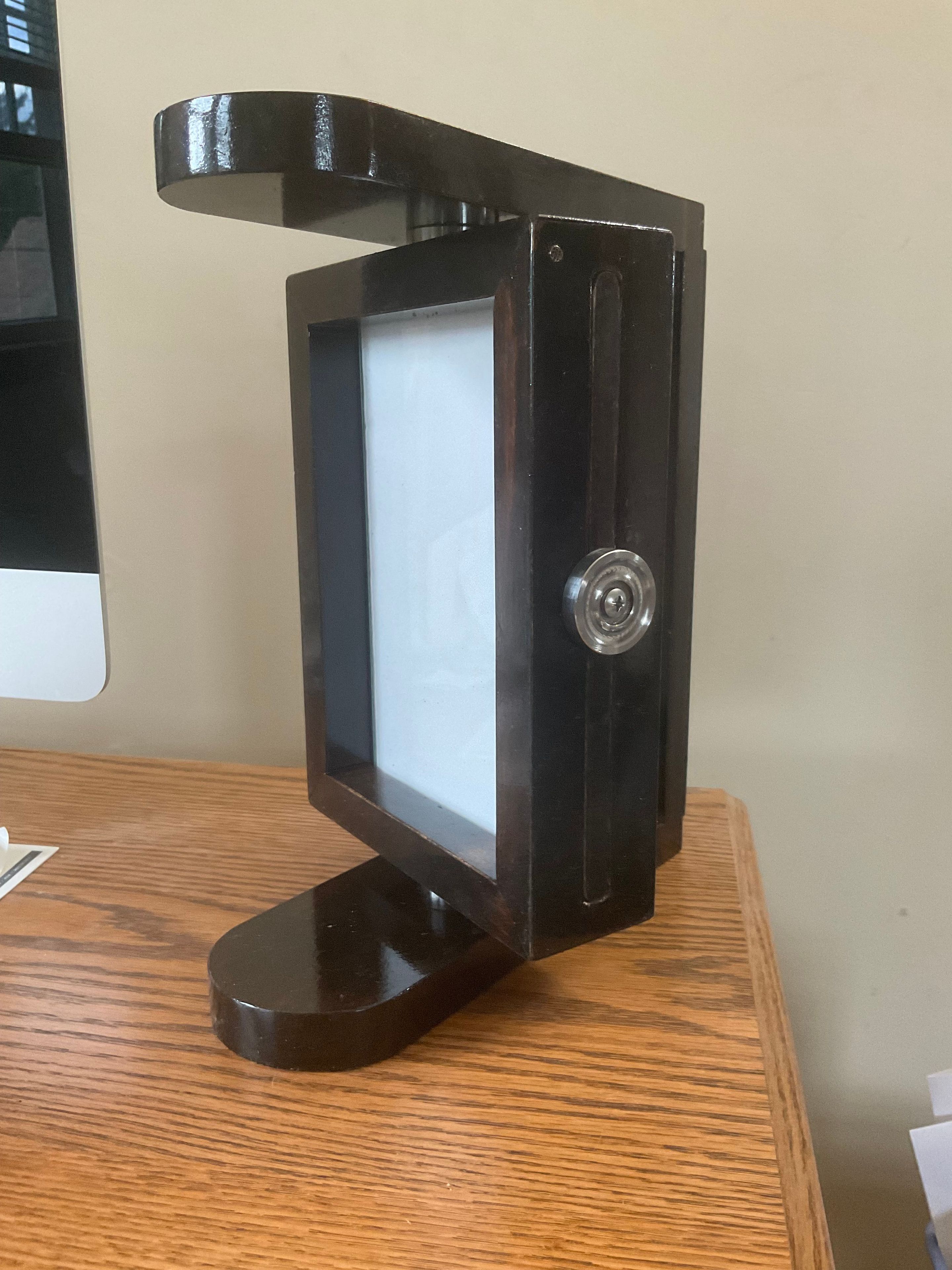 Rotating maple picture frame with stainless hardware. 4 