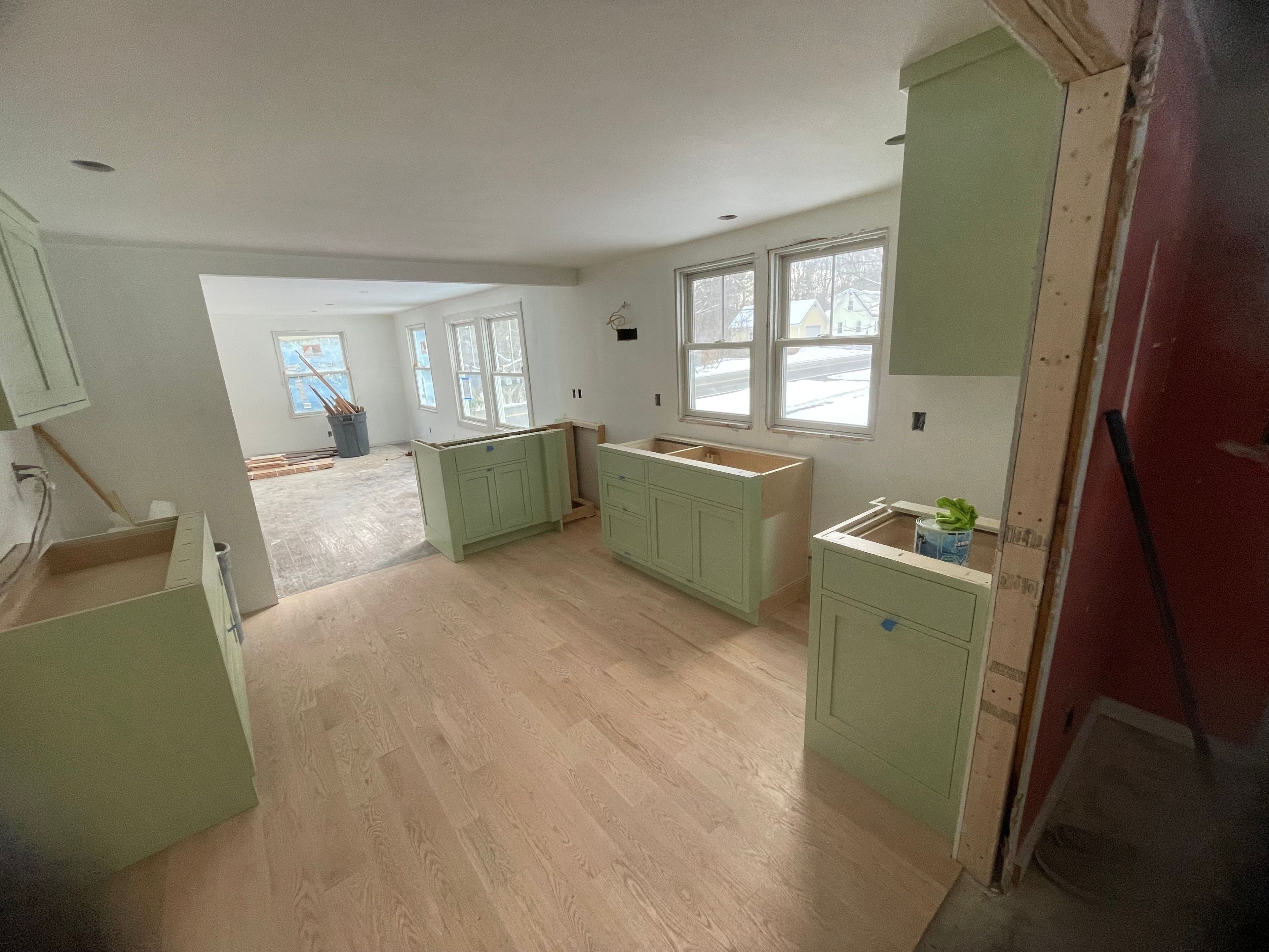 Custom kitchen with seating at peninsula.