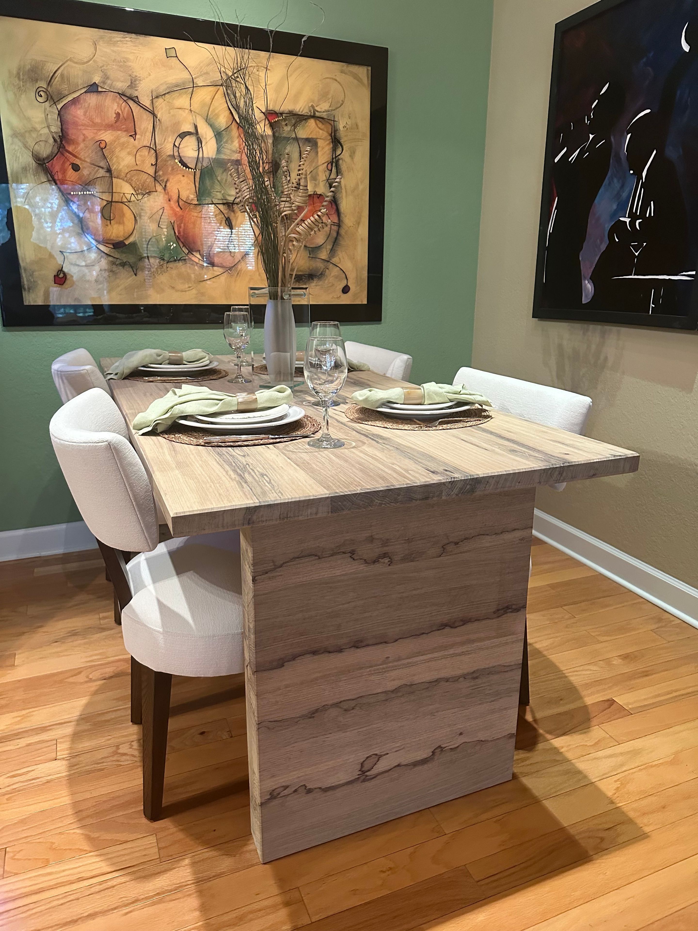 Modern Black Limba Dining Room Table