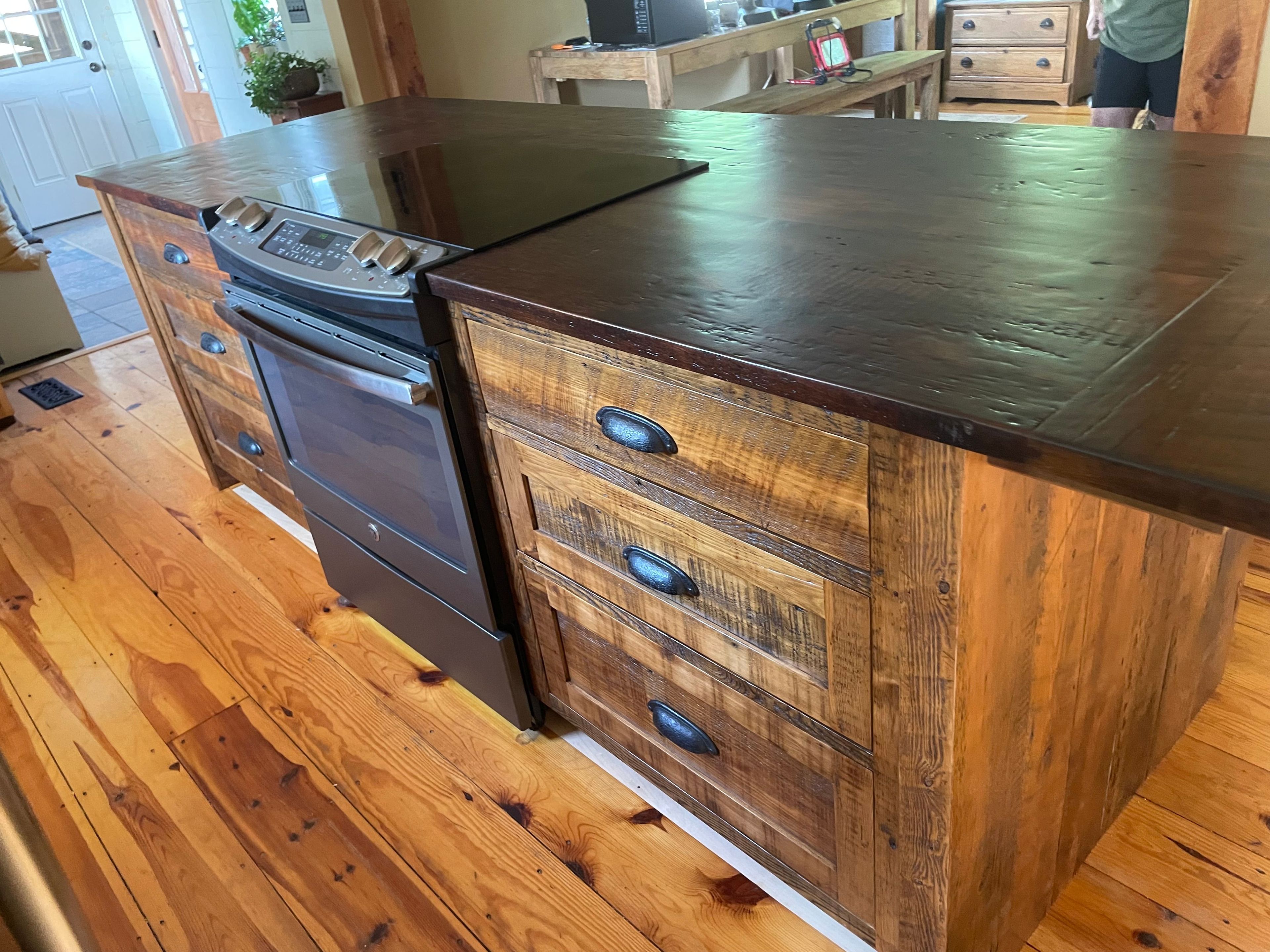 Reclaimed kitchen island