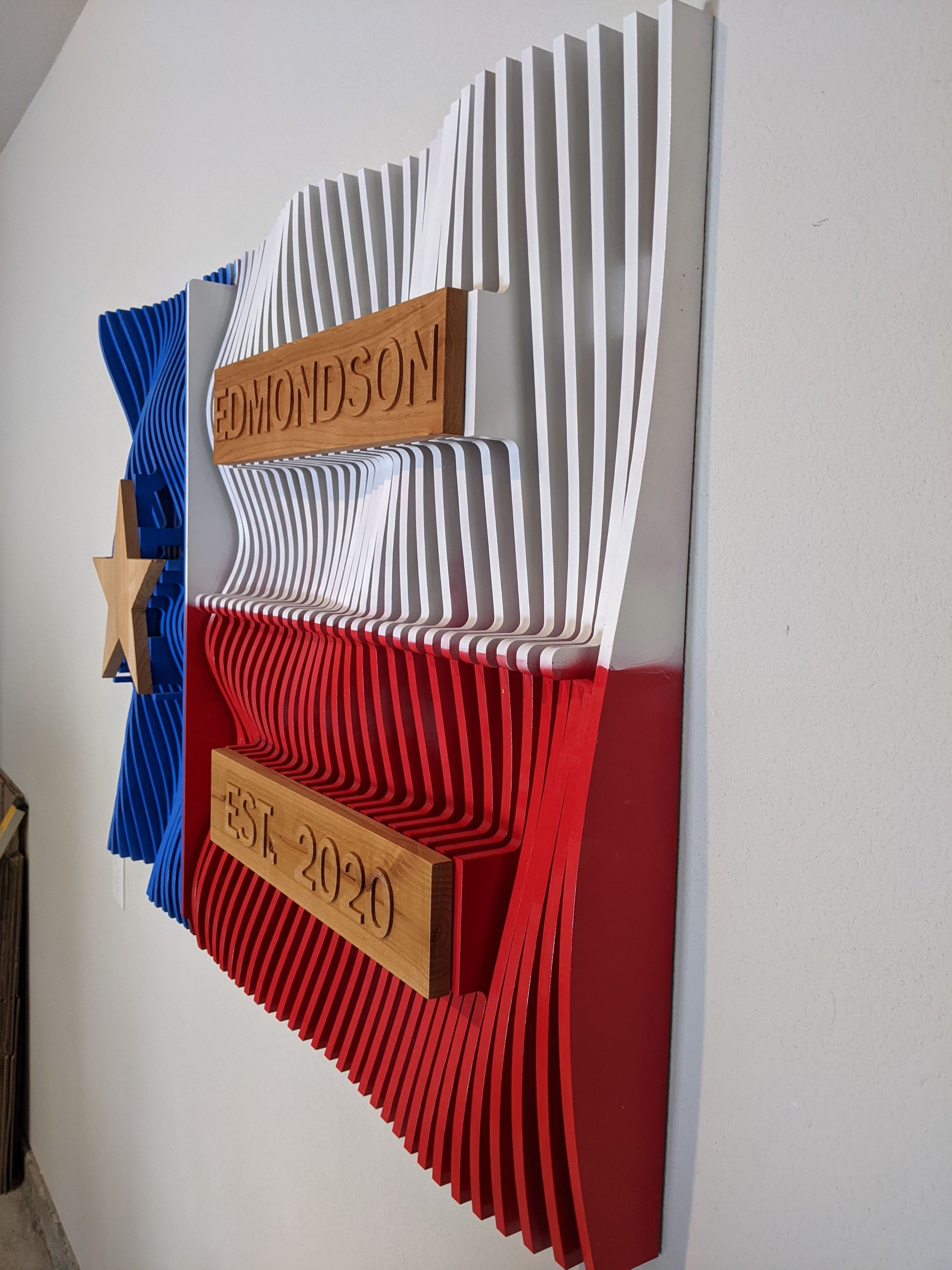 Personalized Parametric State of Texas Flag 3 