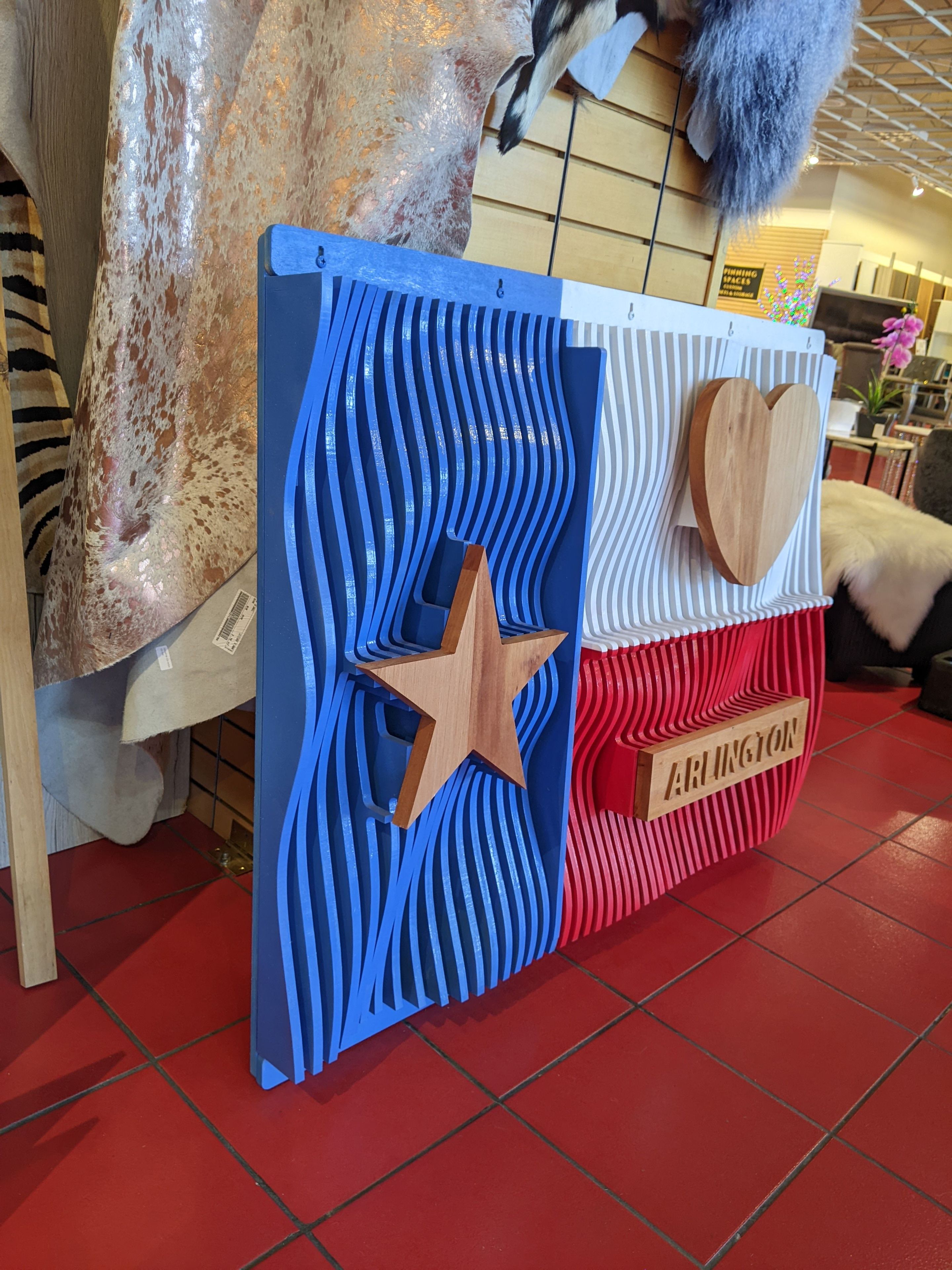 Personalized Parametric State of Texas Flag 5 