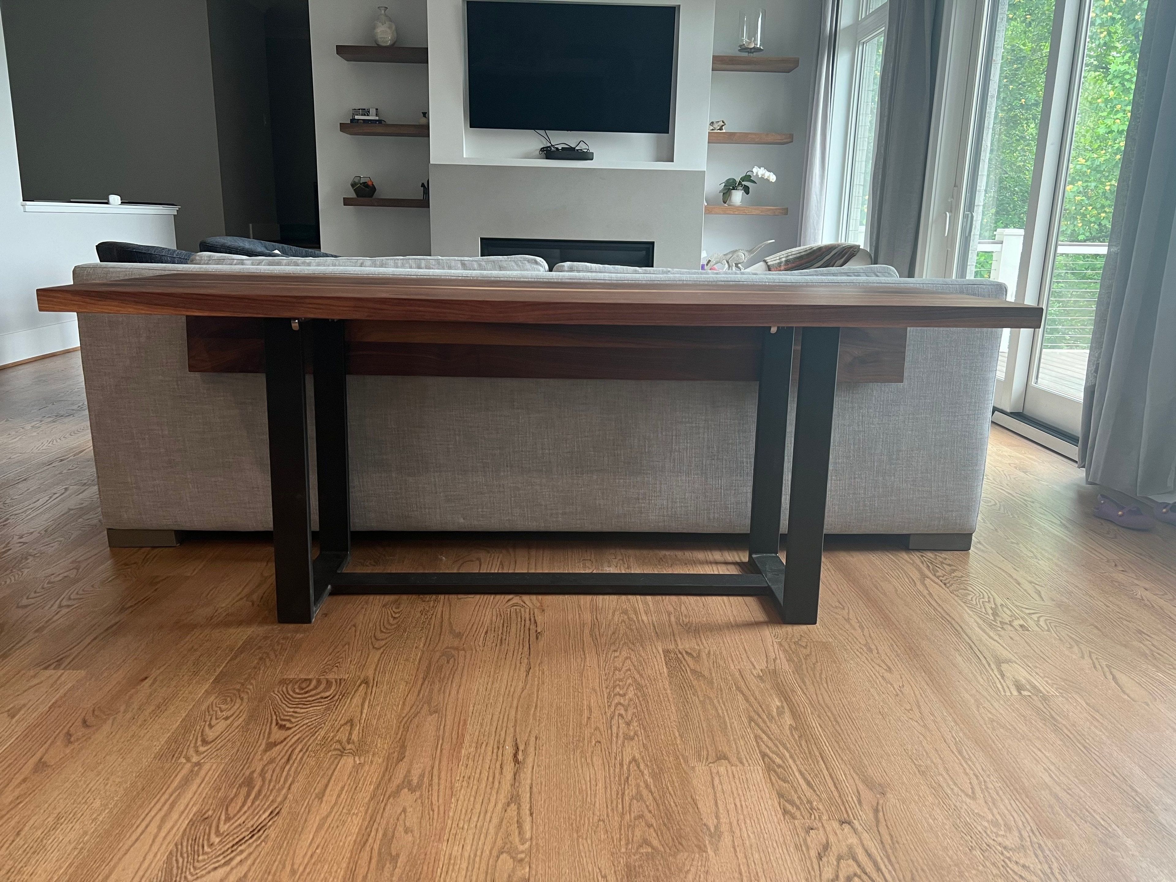 Versatile Walnut Drop Leaf  Multifunctional Console, Dining Table, or Desk 5 
