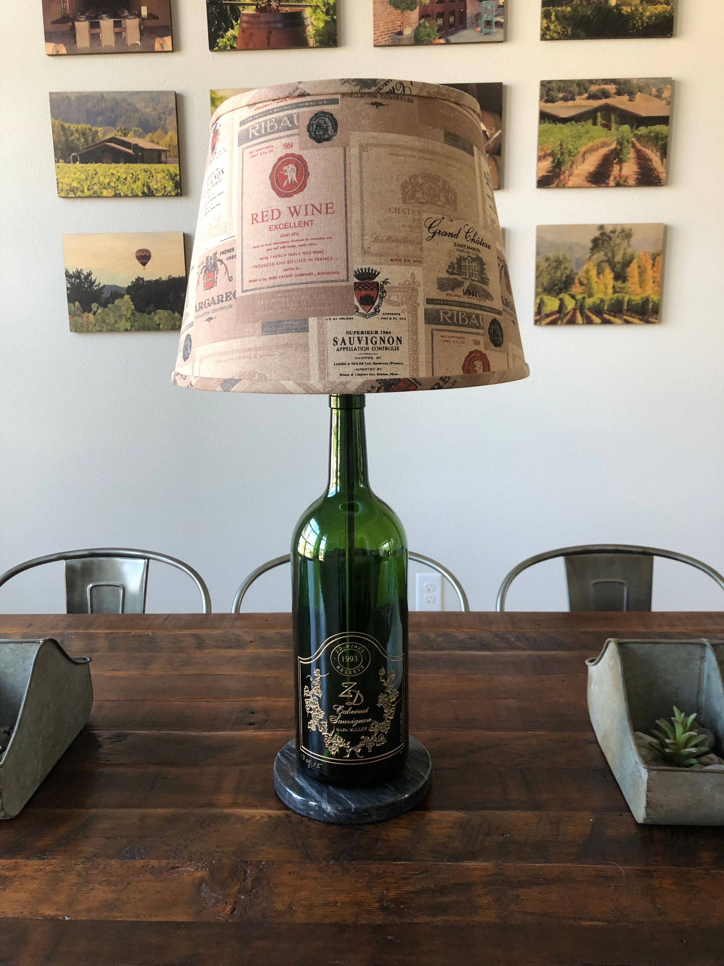 Wine Bottle Table Lamp - Large Customer Bottle 3