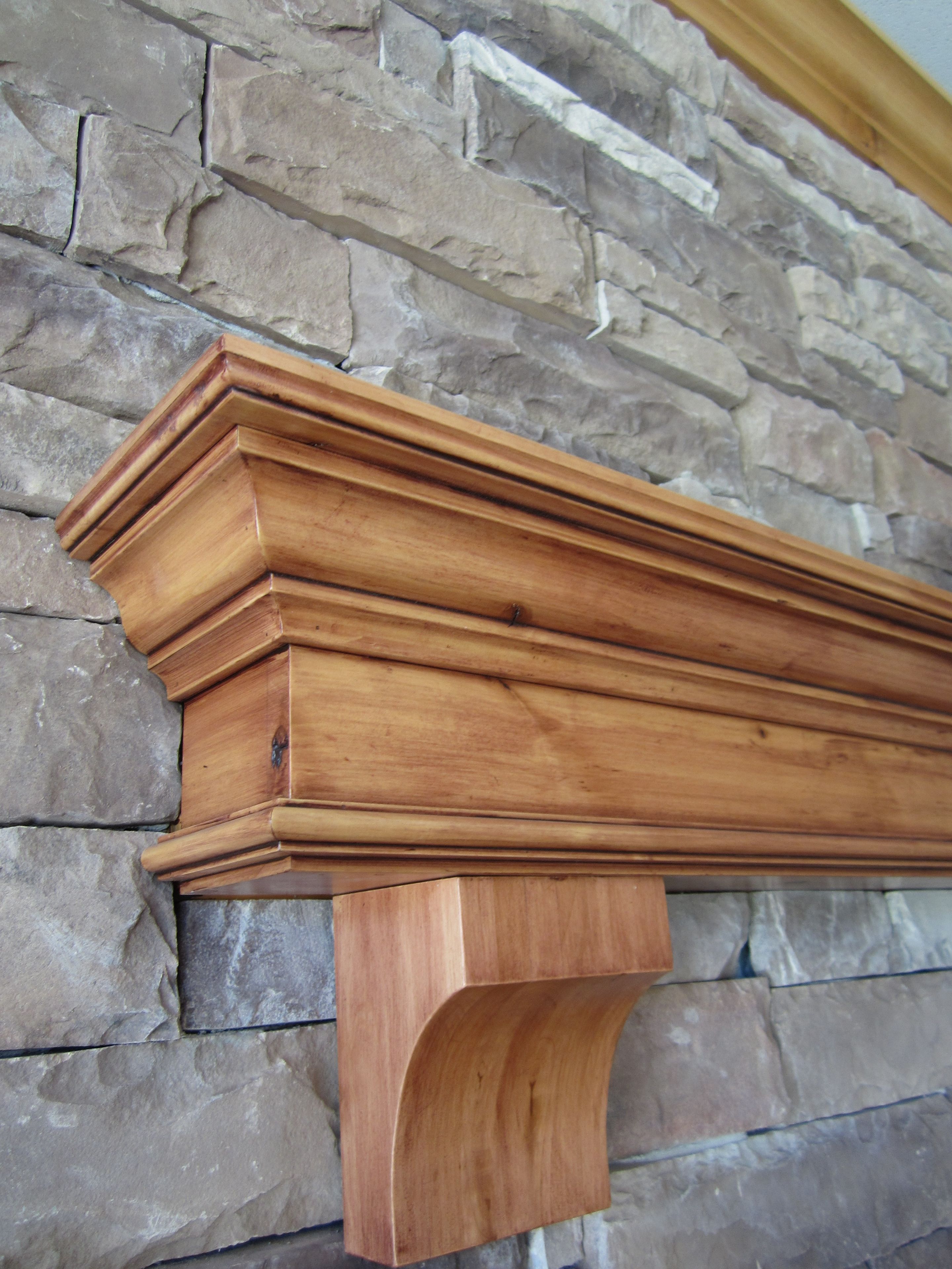 Fireplace Mantel Knotty Alder Classic Traditional Crown Mold And Corbels Summit 2 