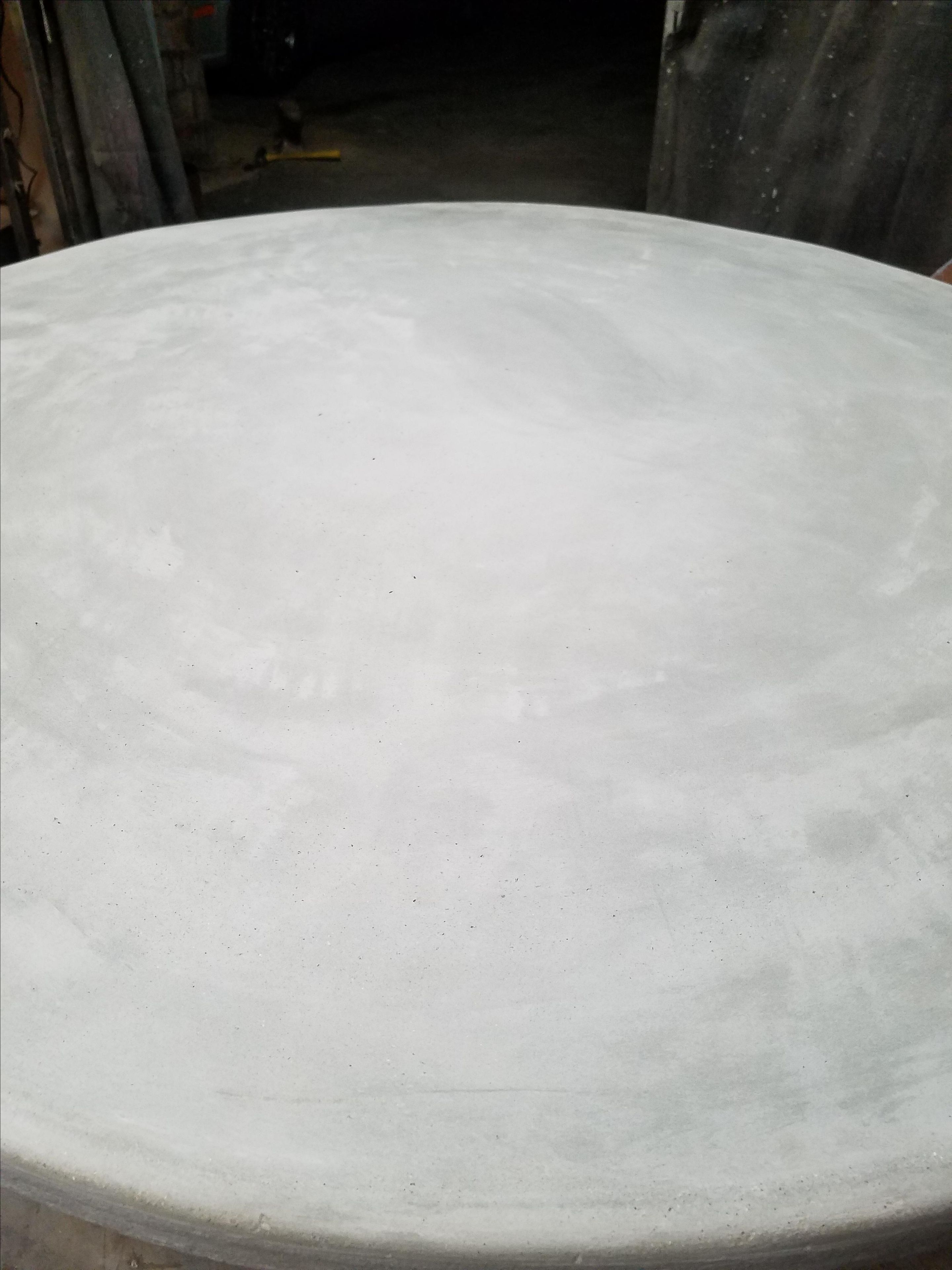 Concrete Top Round Pedestal Table
