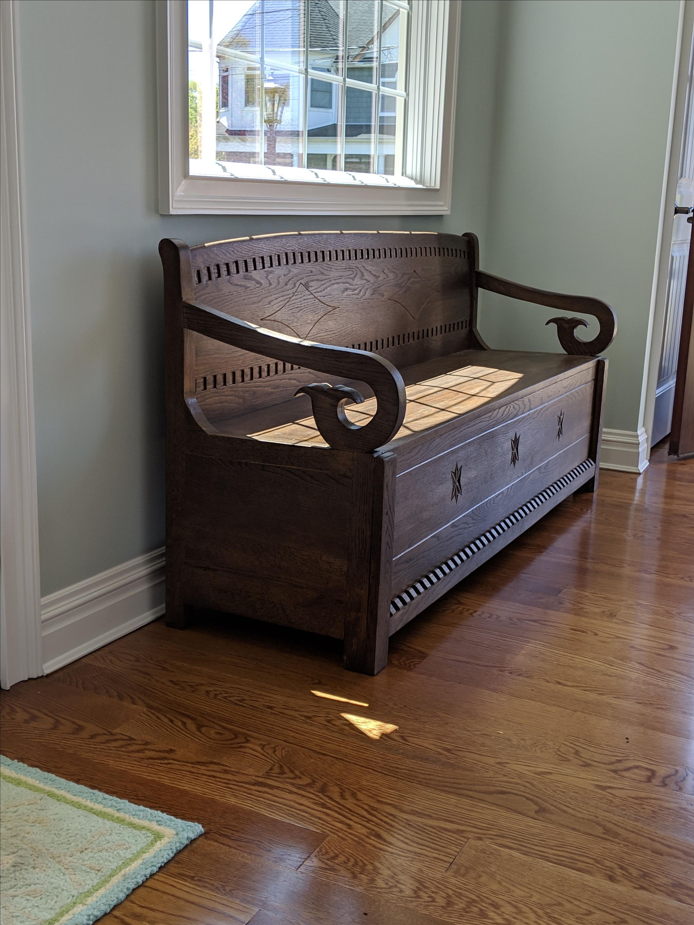 Custom Oak Bench 2 