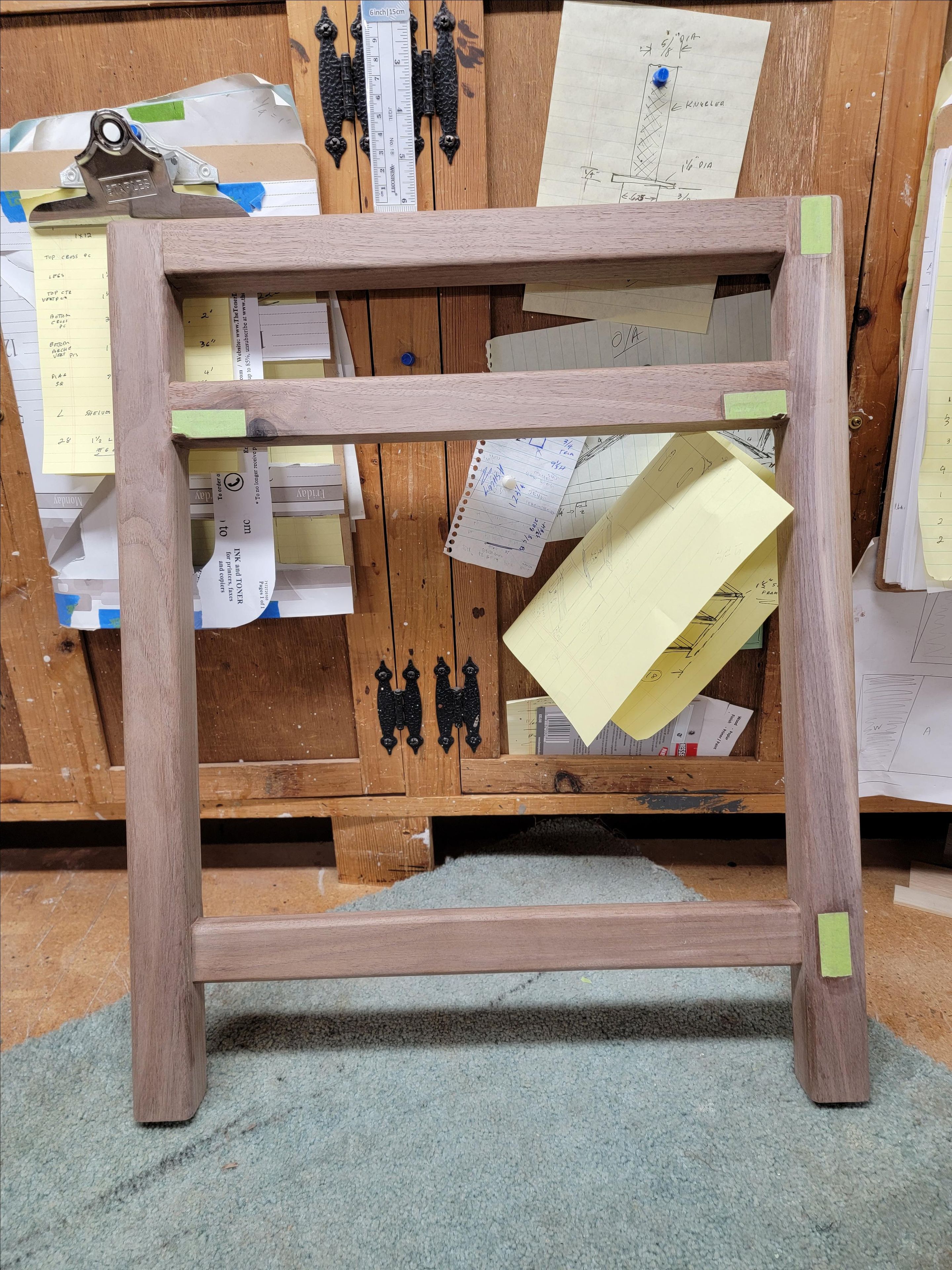 Walnut And Curly Maple Entryway Bench 5
