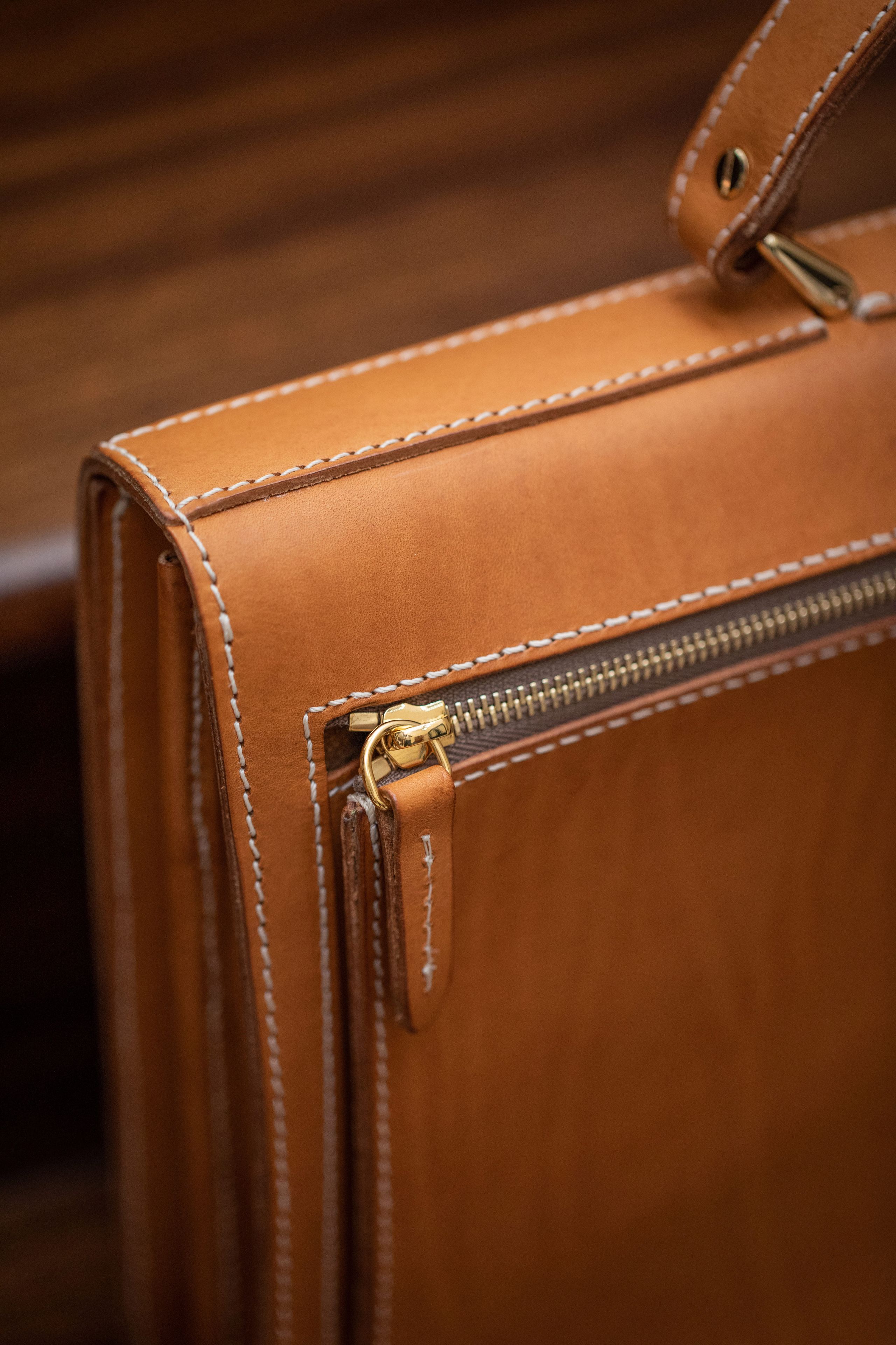 Handcrafted Tuscan Leather Briefcase 3